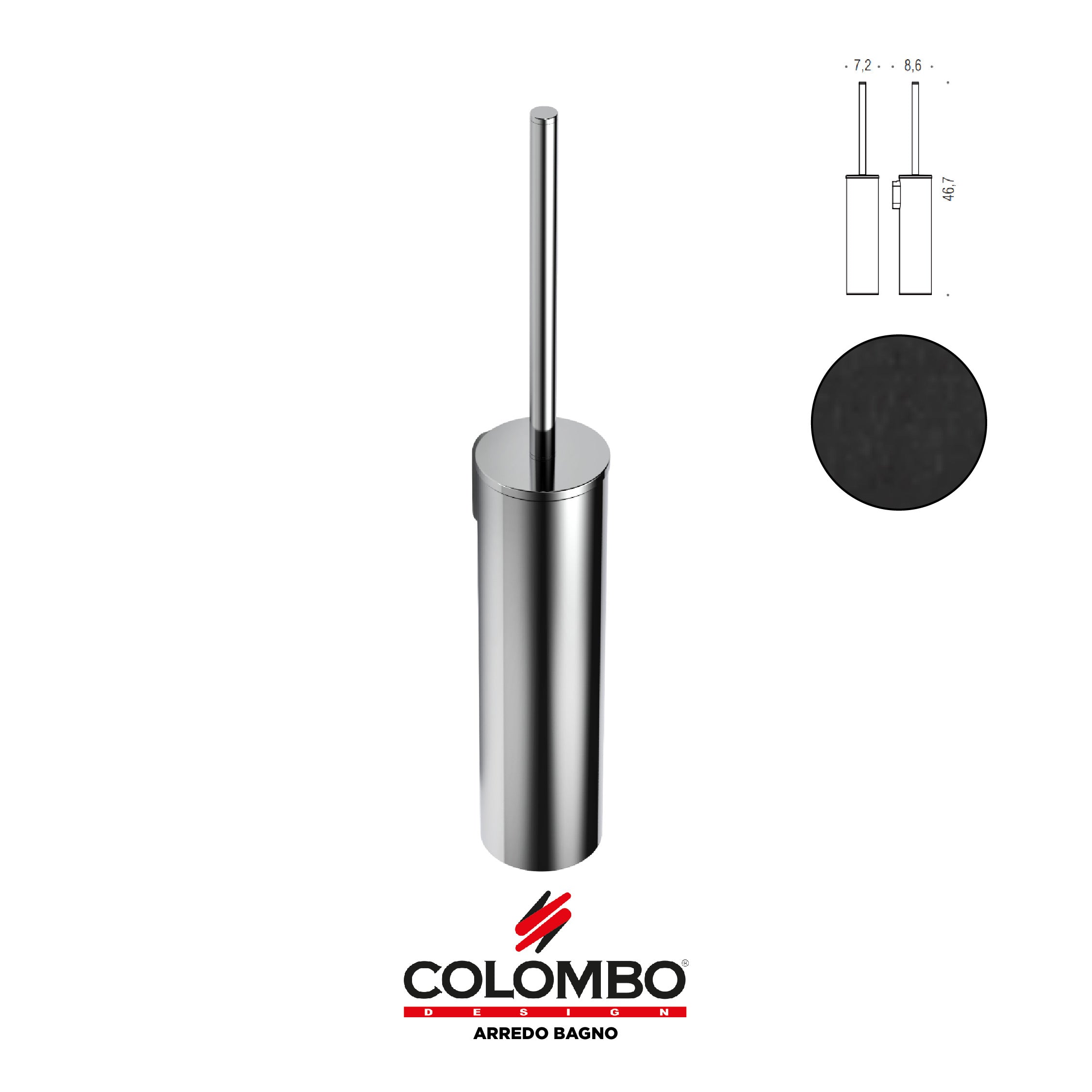 Mini Porta scopino d'appoggio - Colombo design arredo bagno - Imhoff Handles