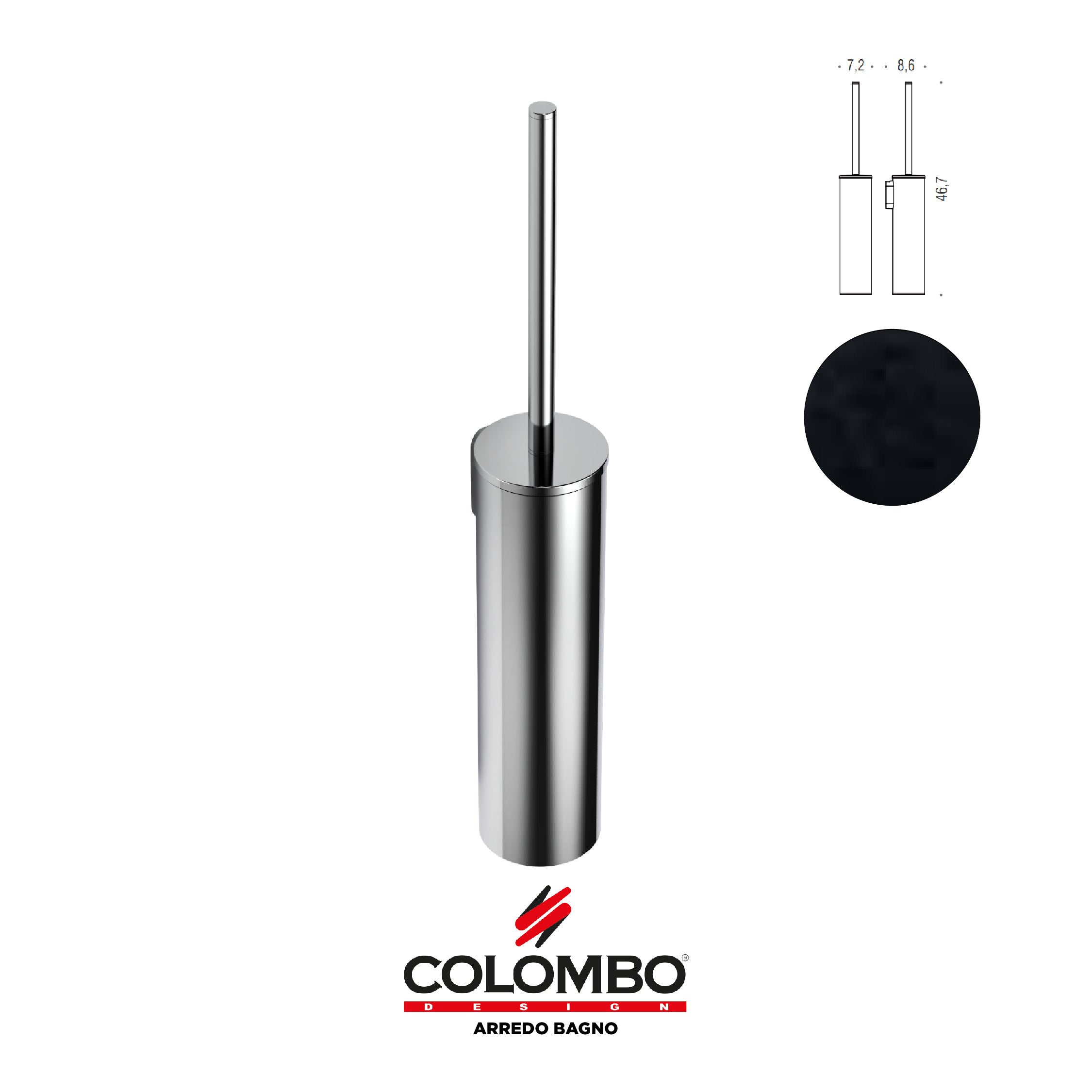 Mini Porta scopino d'appoggio - Colombo design arredo bagno - Imhoff Handles