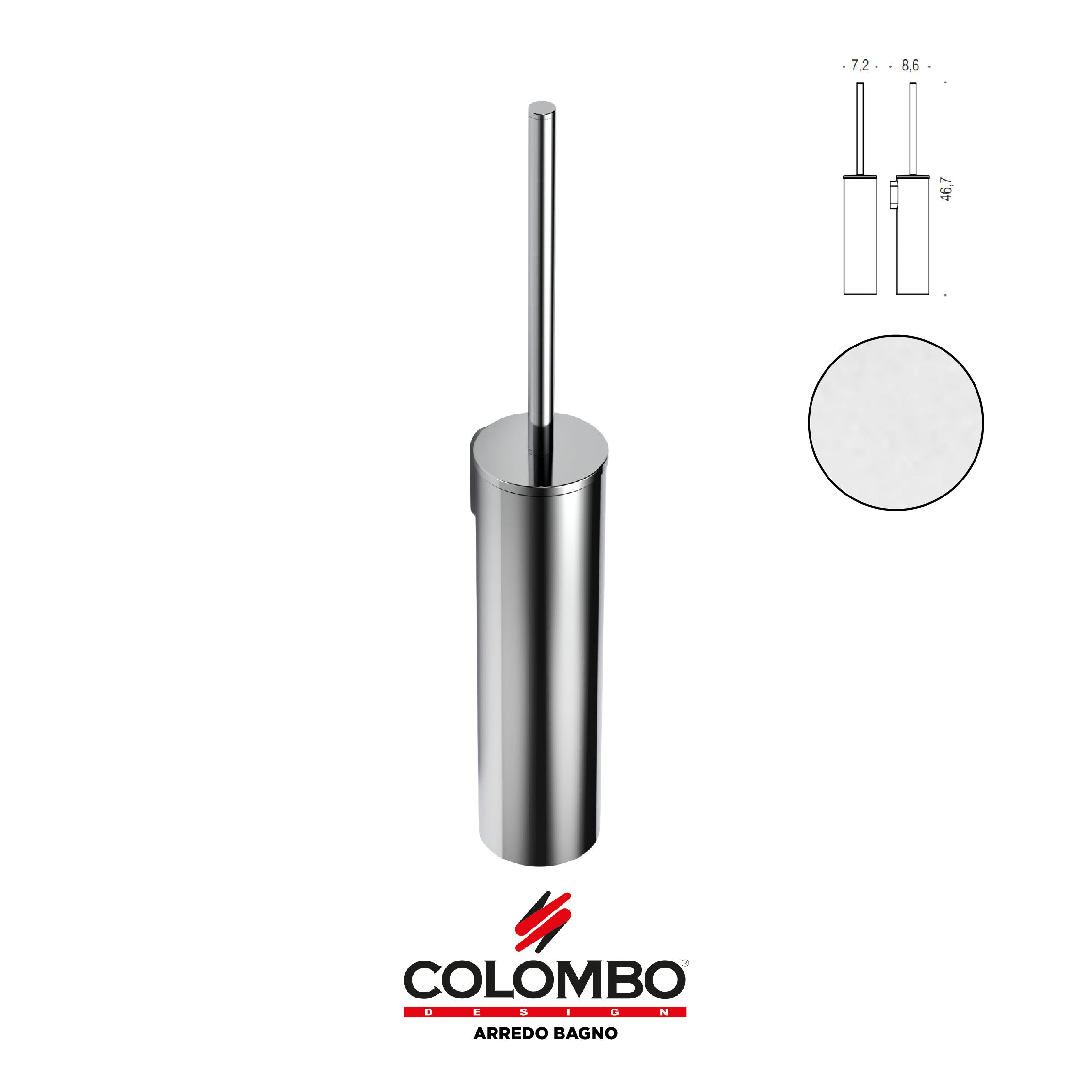 Mini Porta scopino d'appoggio - Colombo design arredo bagno - Imhoff Handles