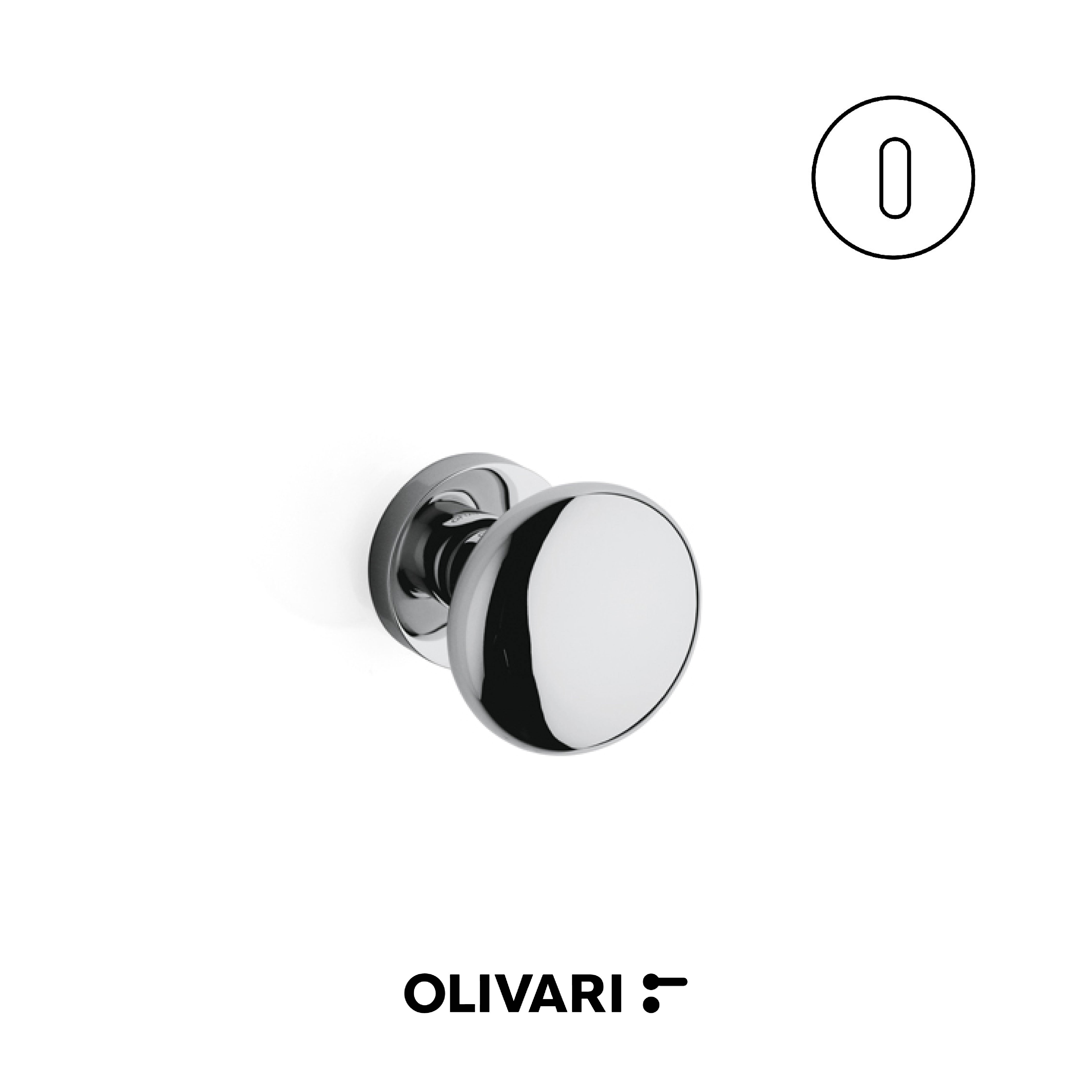 Olivari Edison Ø60 - Central Knobs for Doors