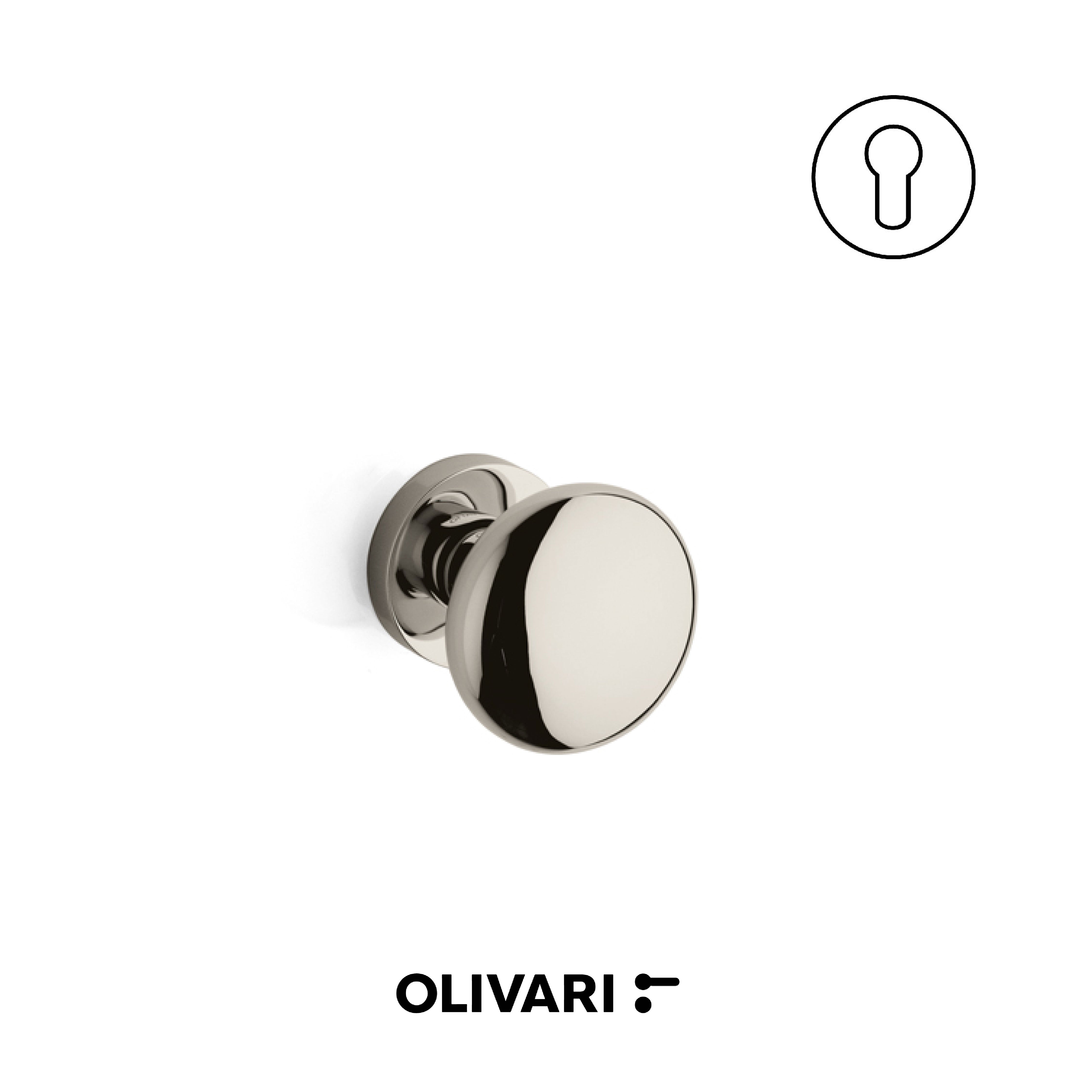 Olivari Edison Ø60 - Central Knobs for Doors
