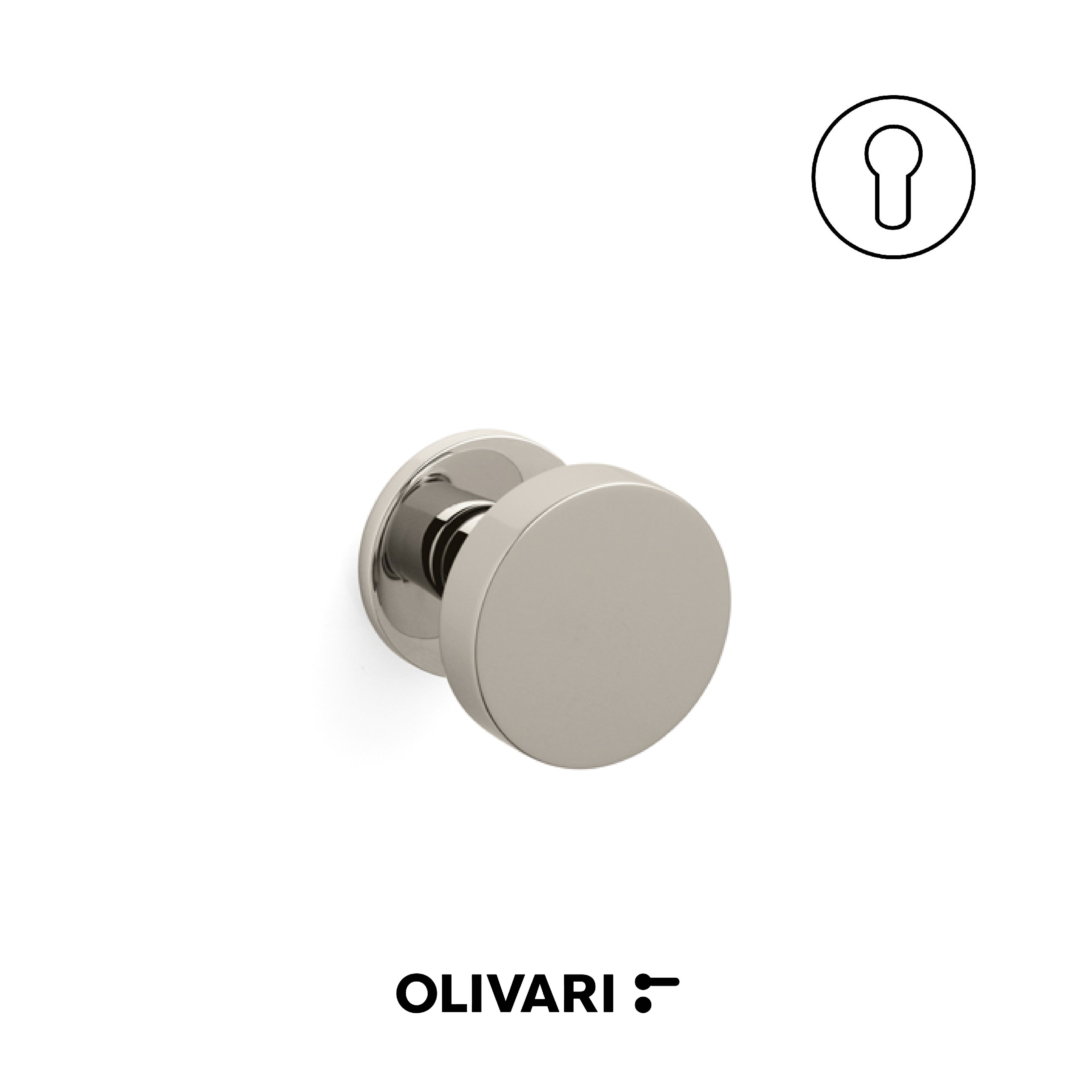 Olivari Link Bassa - Centre door knobs