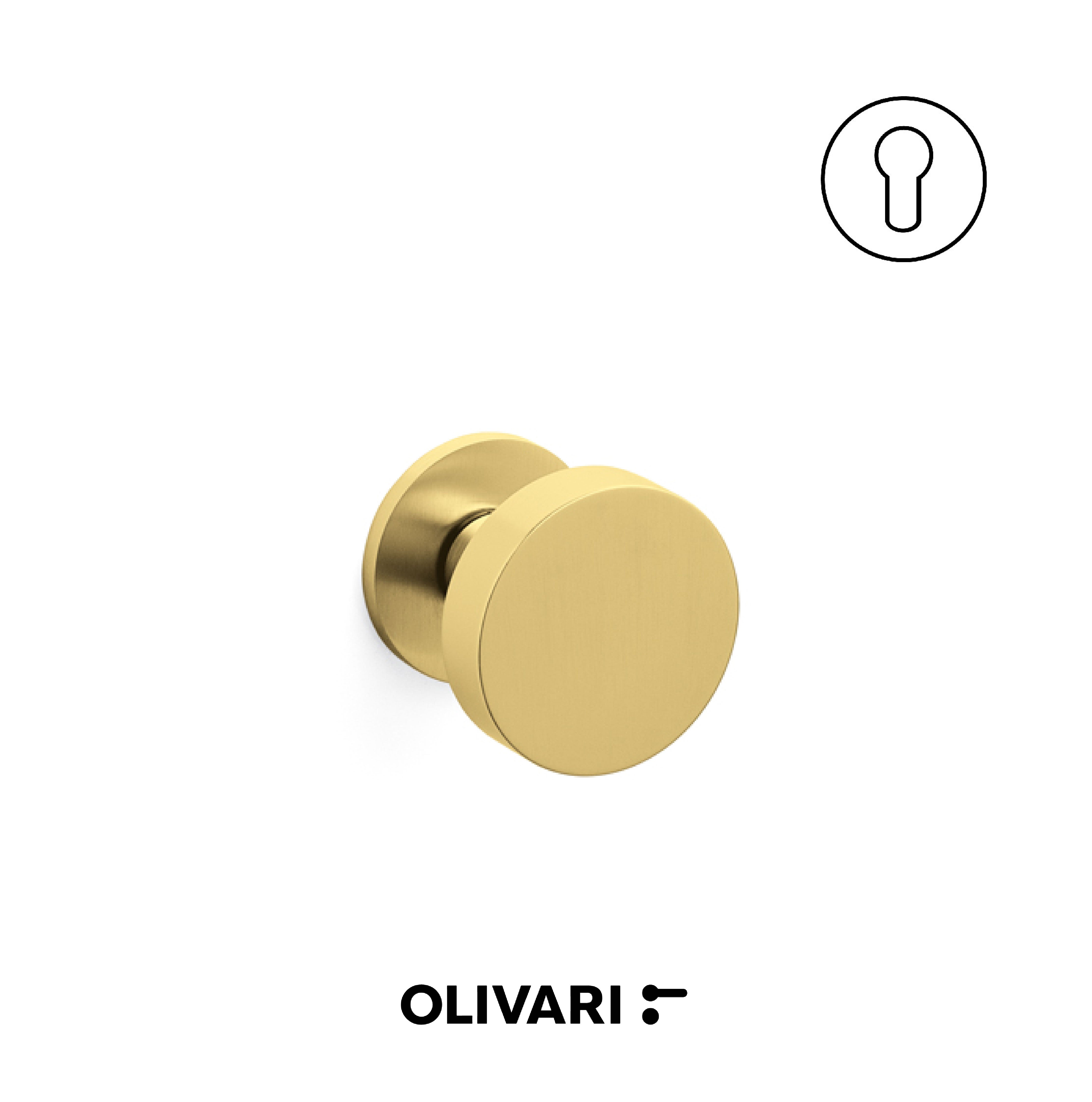 Olivari Link Bassa - Centre door knobs