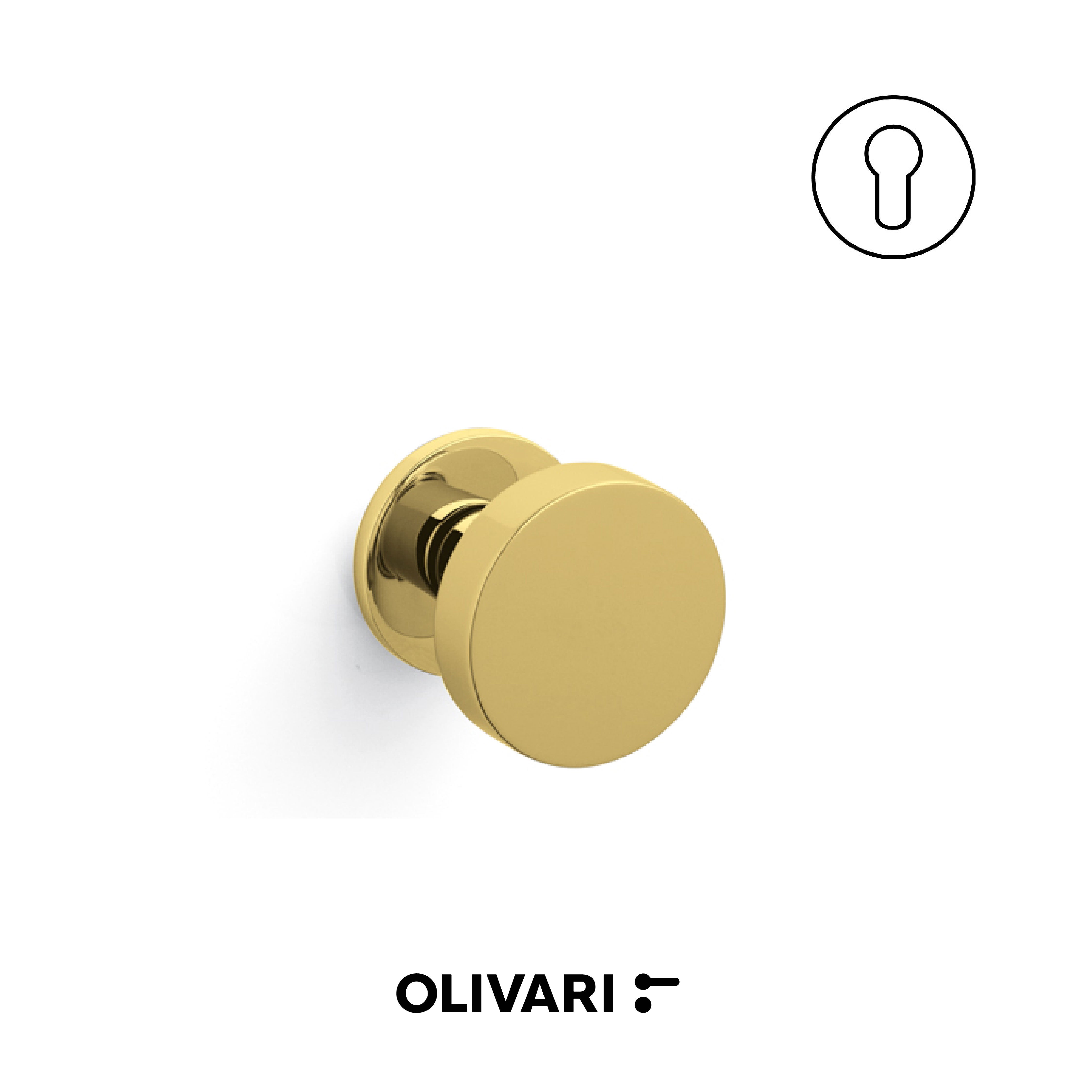 Olivari Link Bassa - Centre door knobs