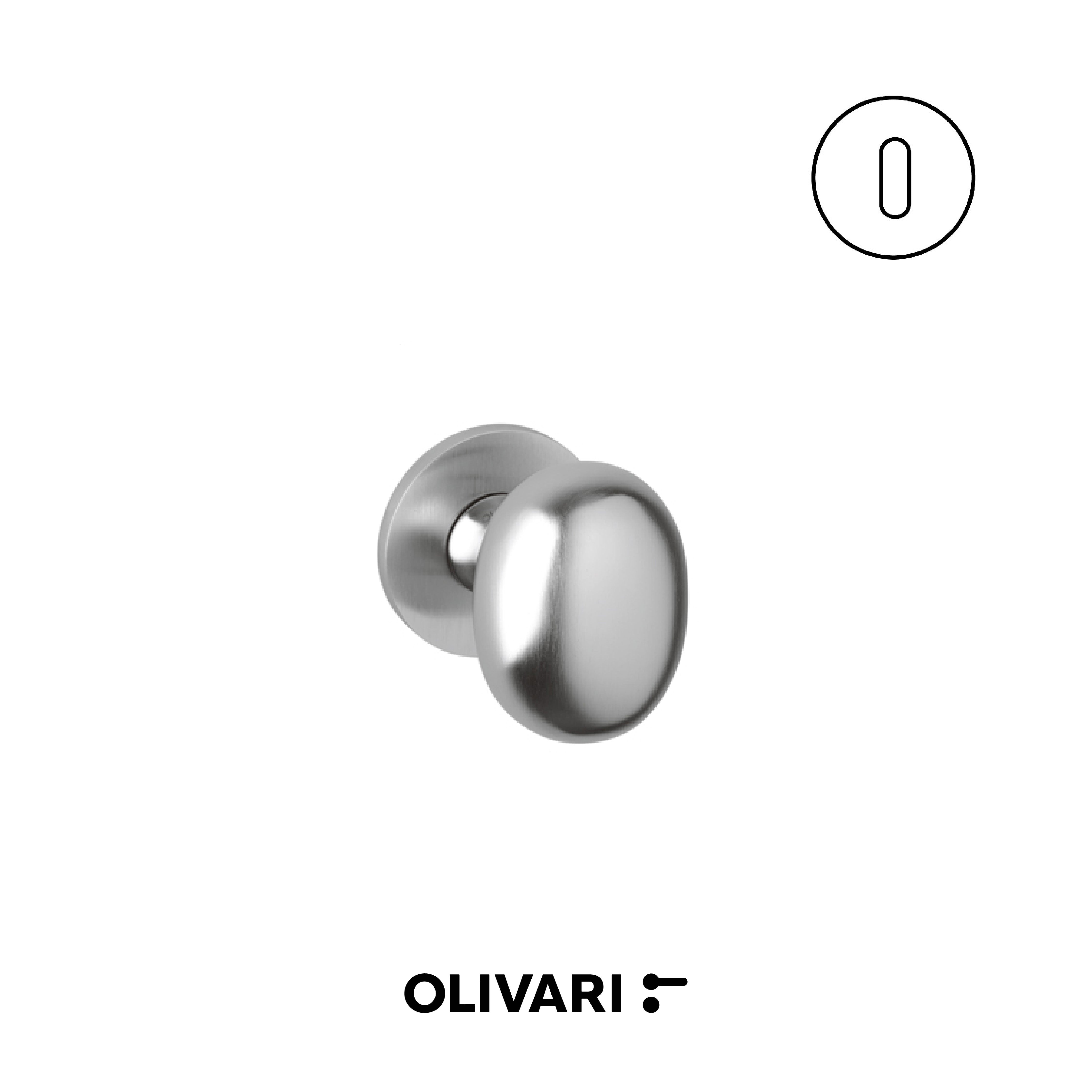 Olivari Melanzana - Center door knobs