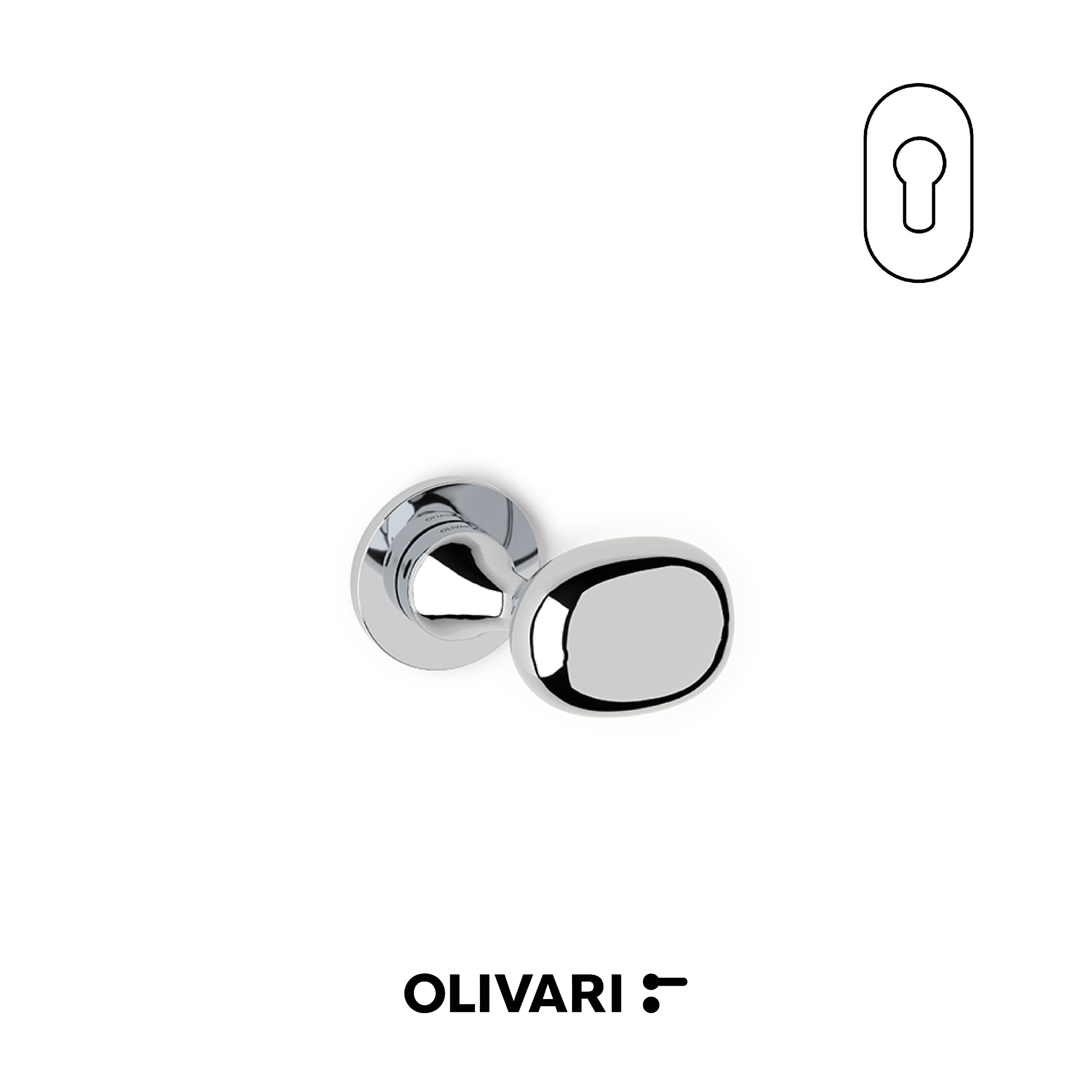Olivari Melanzana - Cranked door knobs