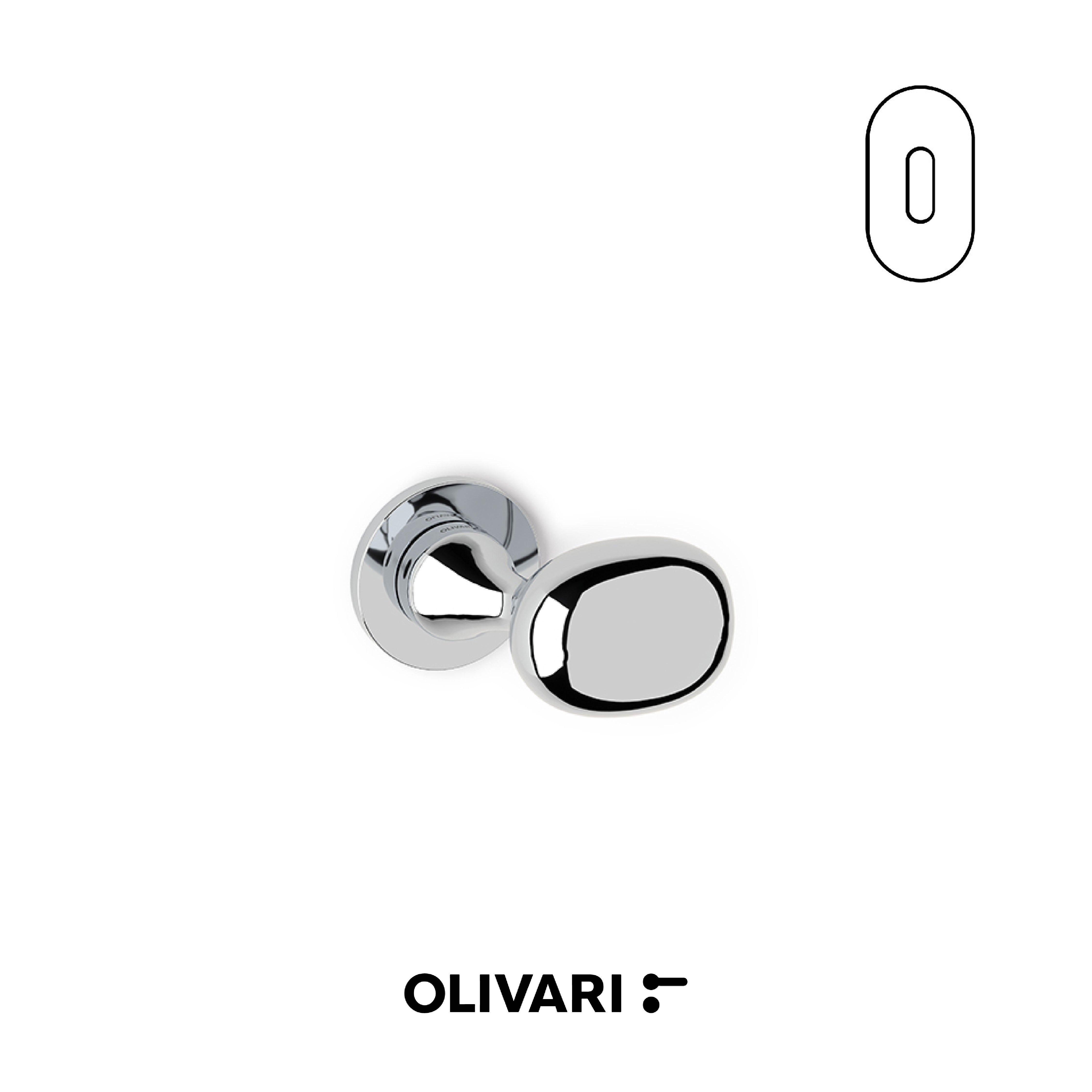 Olivari Melanzana - Cranked door knobs