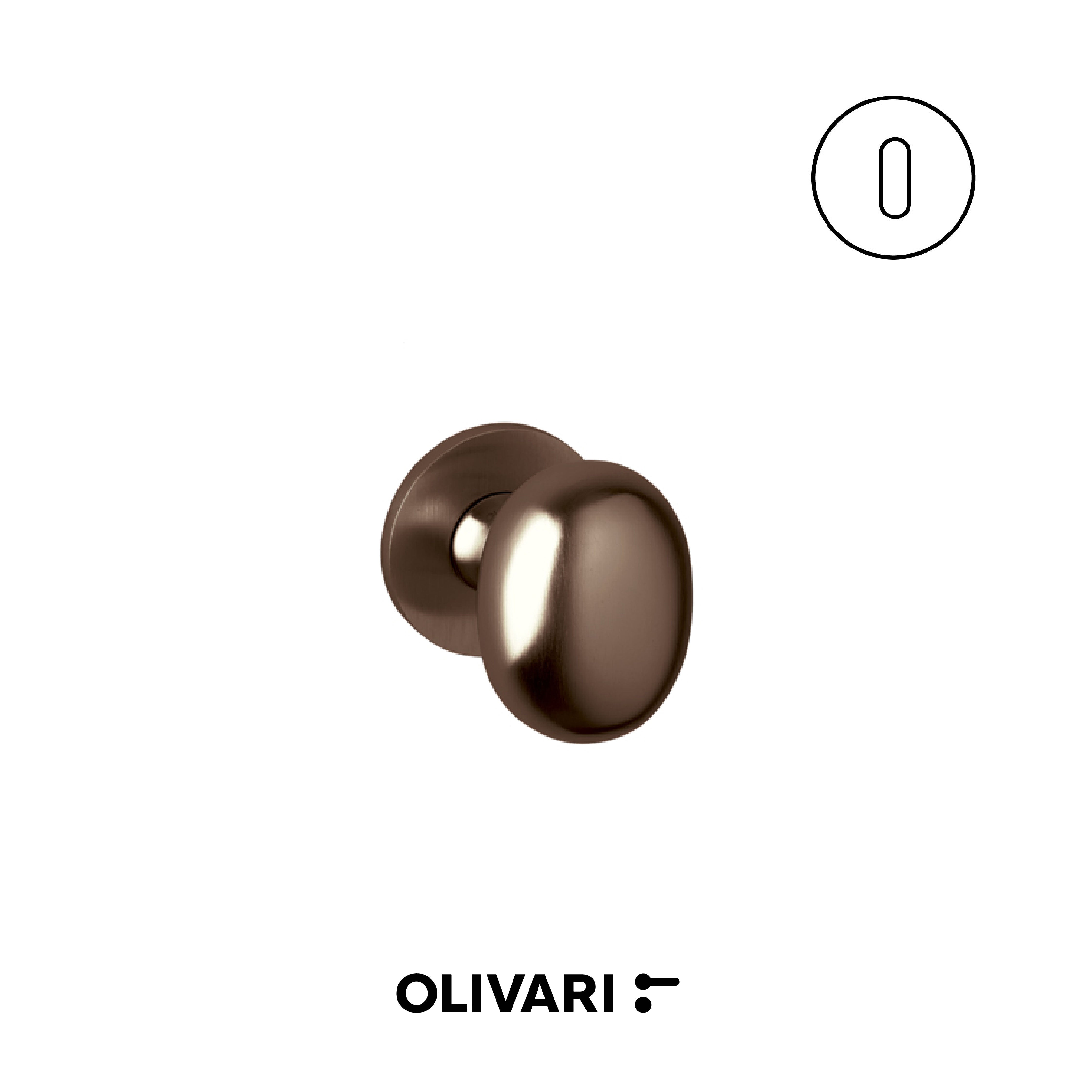 Olivari Melanzana - Center door knobs