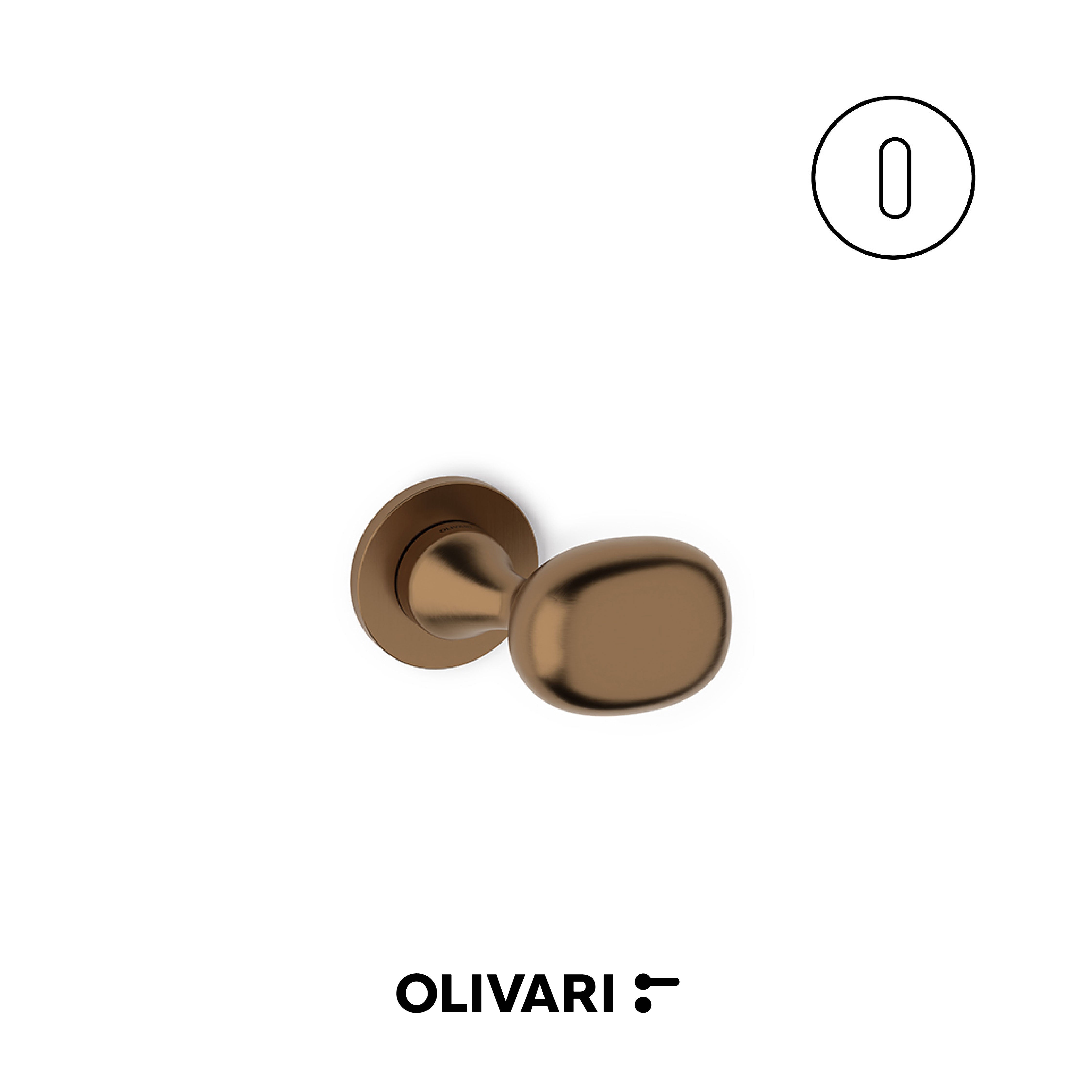 Olivari Melanzana - Cranked door knobs