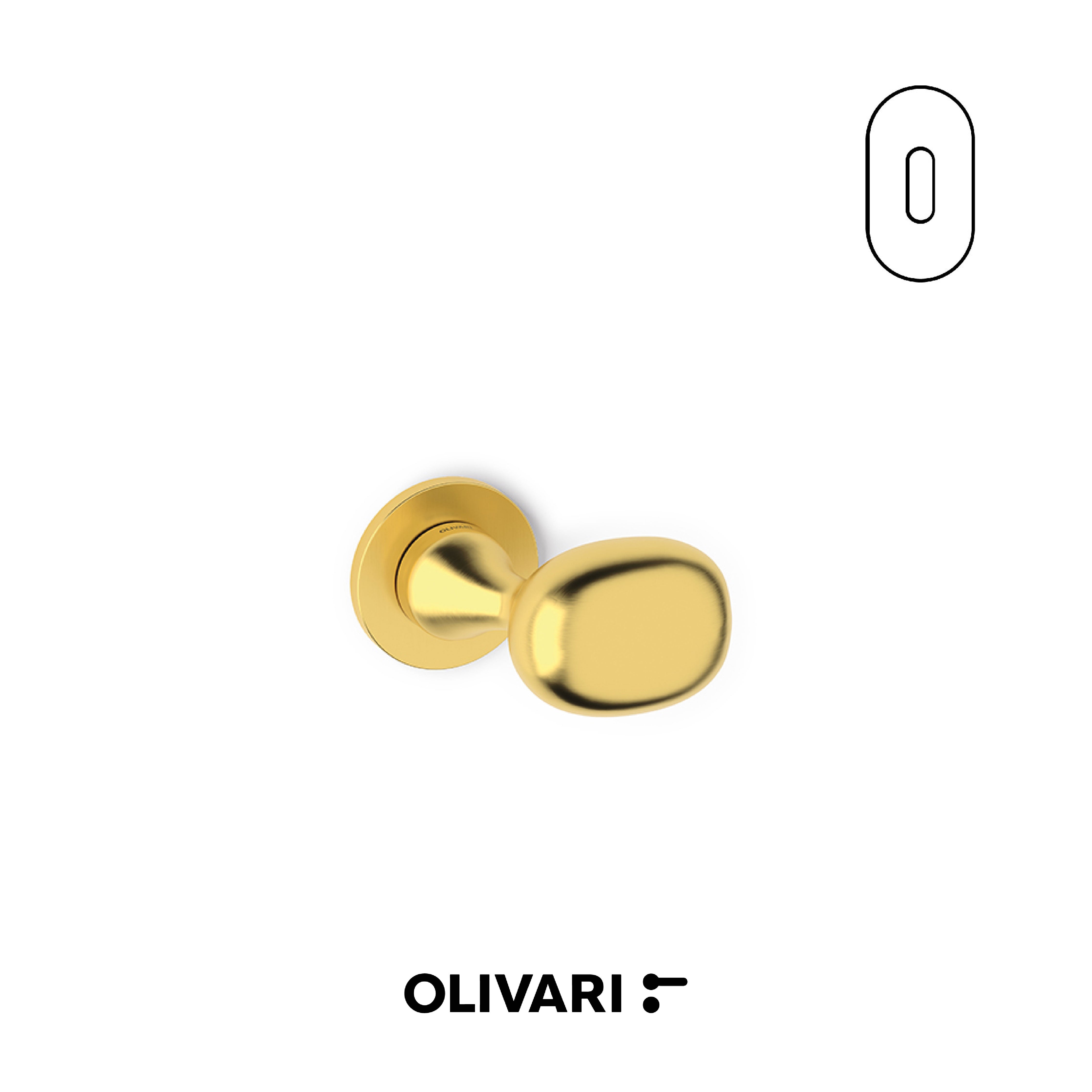 Olivari Melanzana - Cranked door knobs