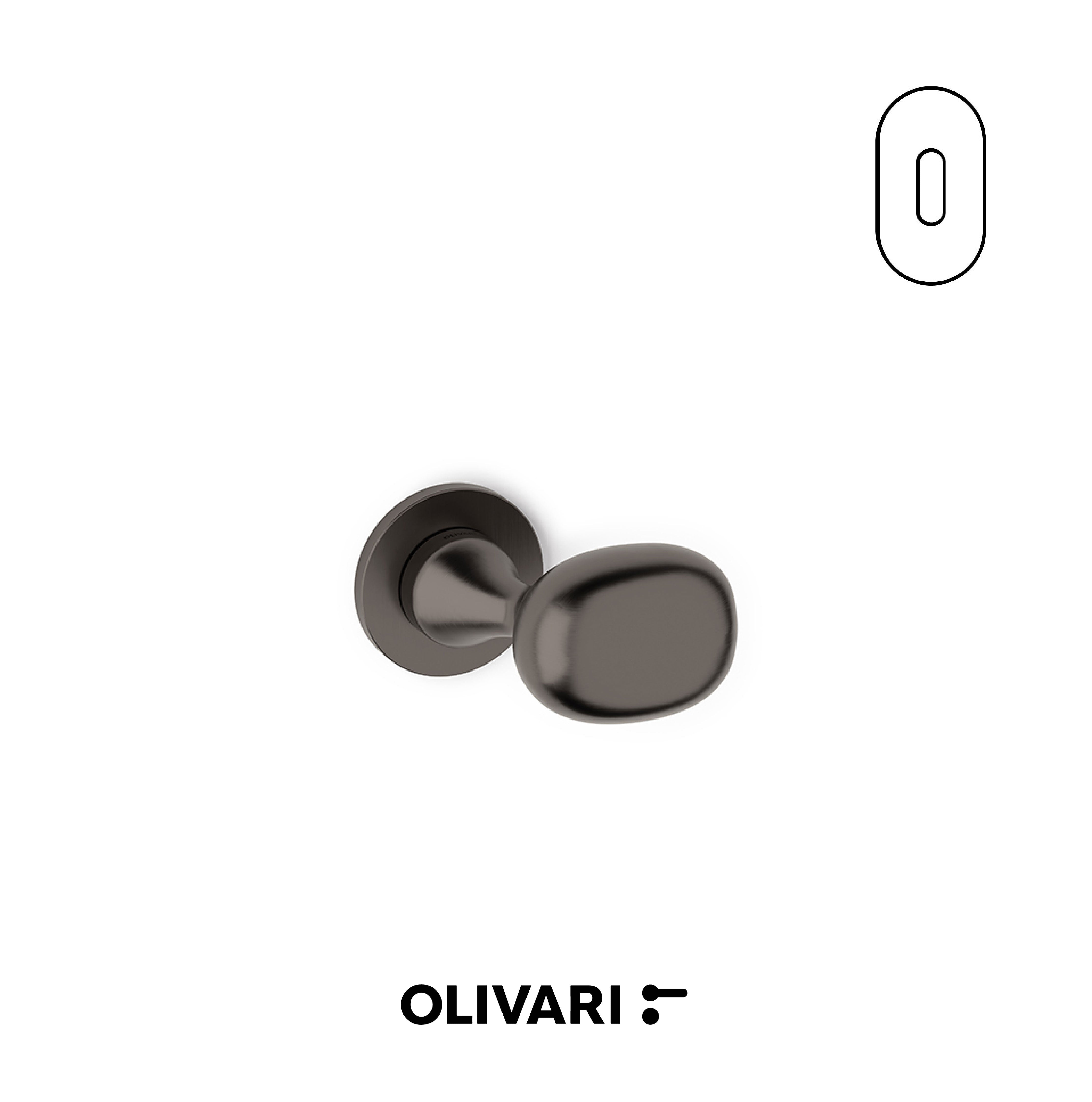 Olivari Melanzana - Cranked door knobs