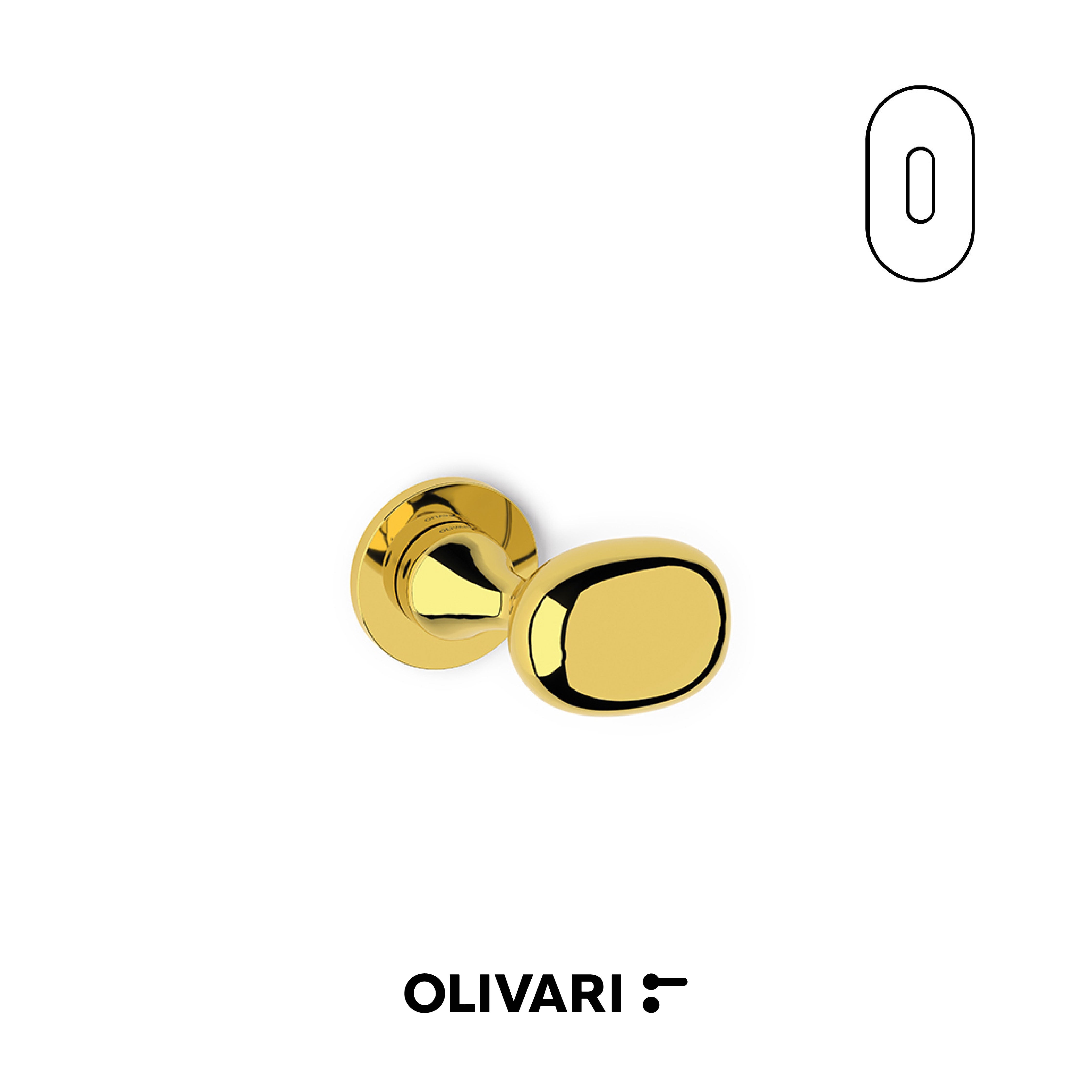 Olivari Melanzana - Cranked door knobs