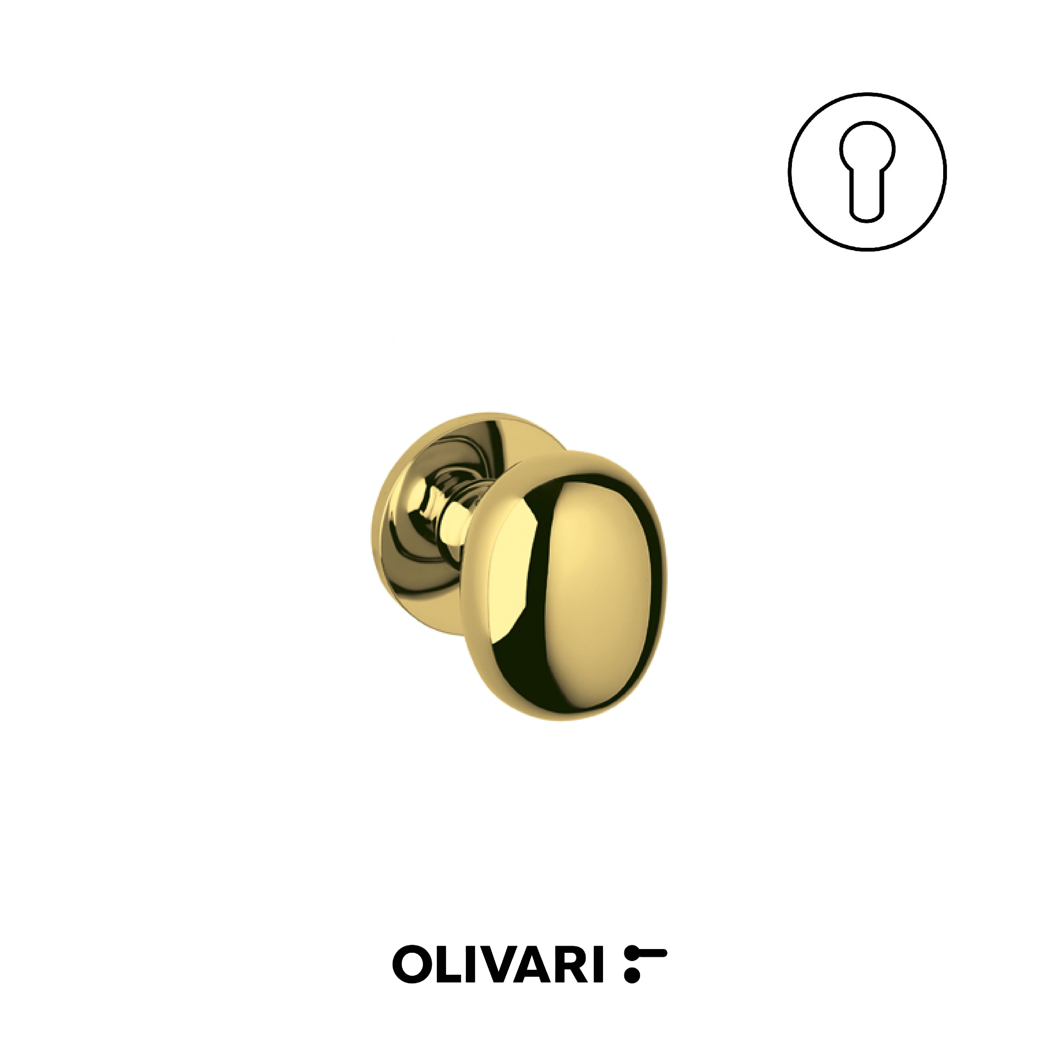 Olivari Melanzana - Center door knobs