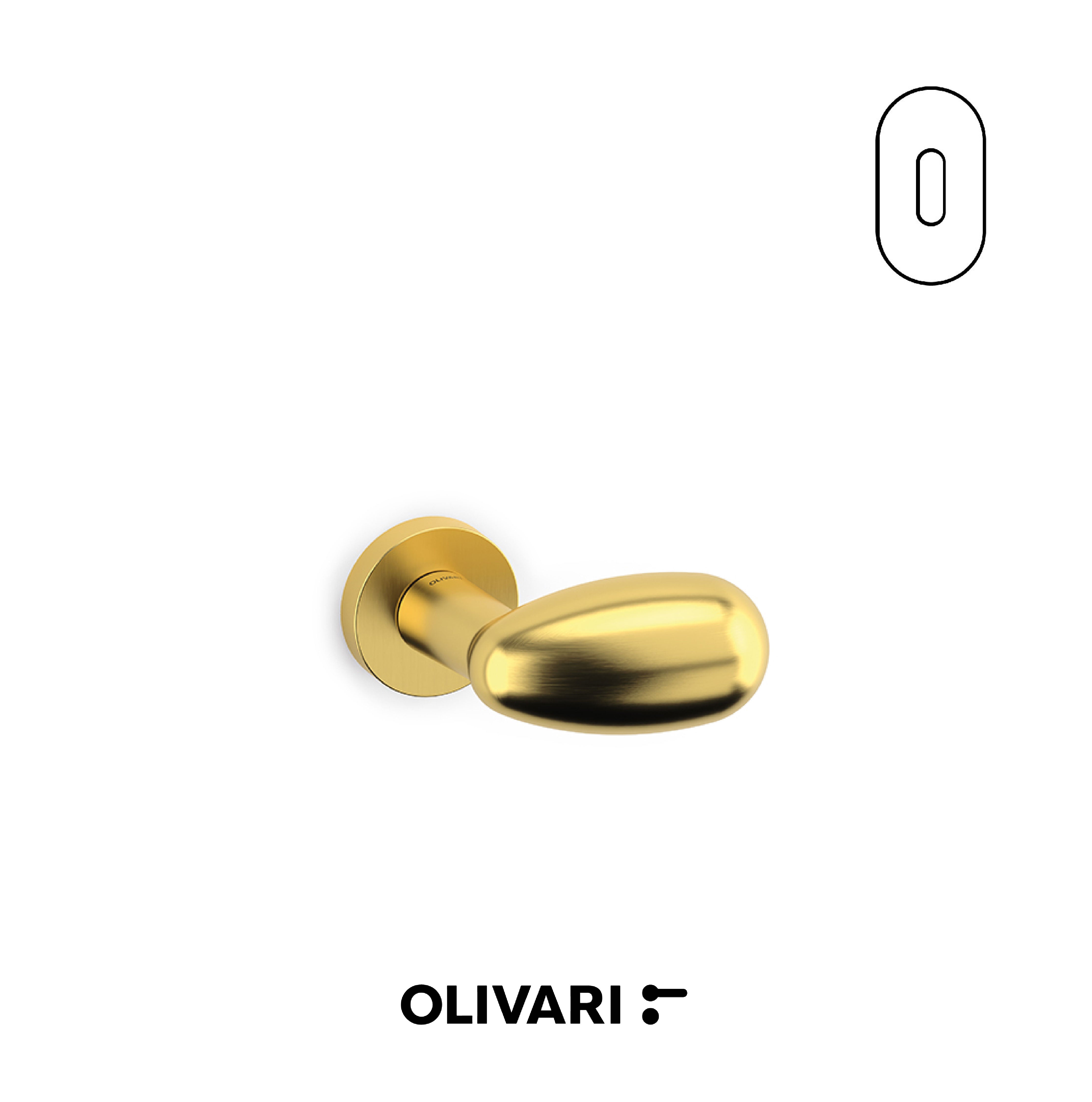 Olivari Uovo - Lever knobs for doors
