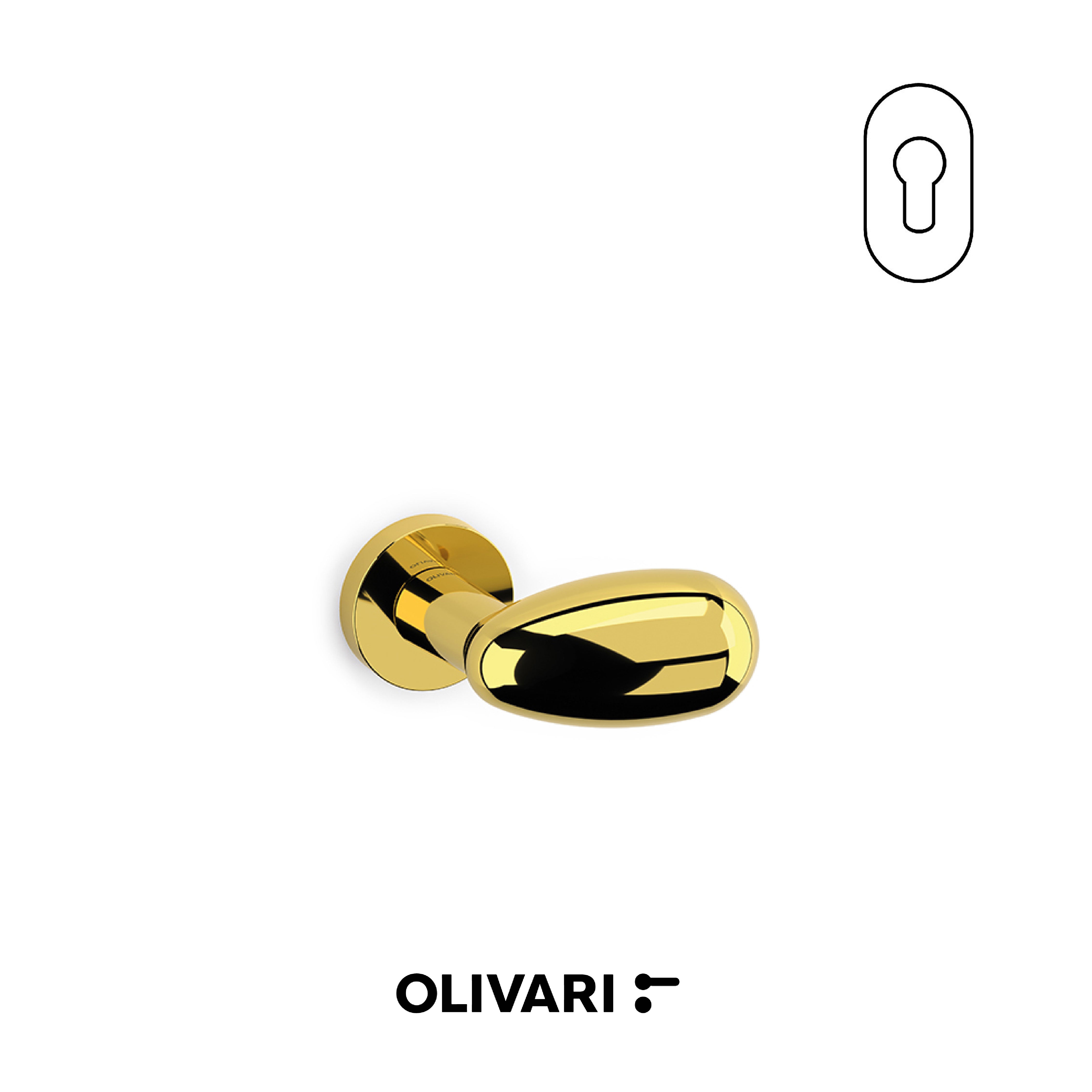 Olivari Uovo - Lever knobs for doors