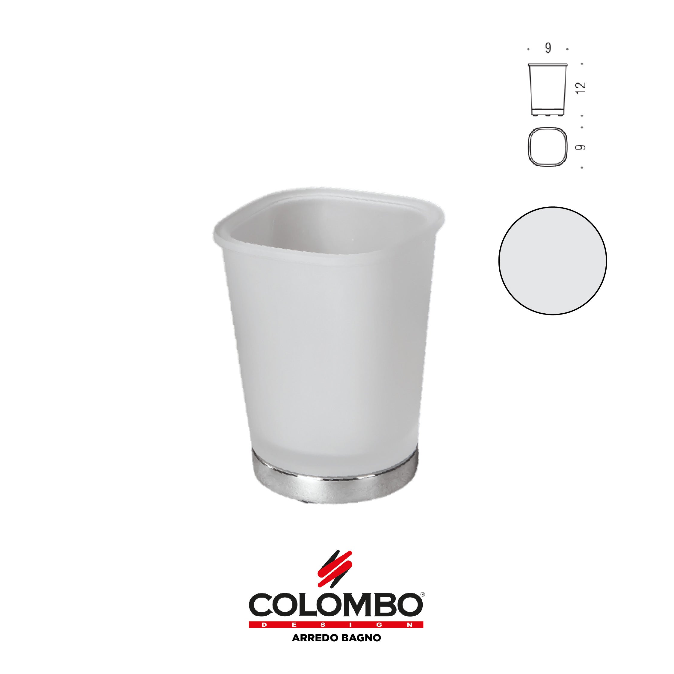 Alizé Porta bicchiere d'appoggio - Colombo design arredo bagno - Imhoff Handles