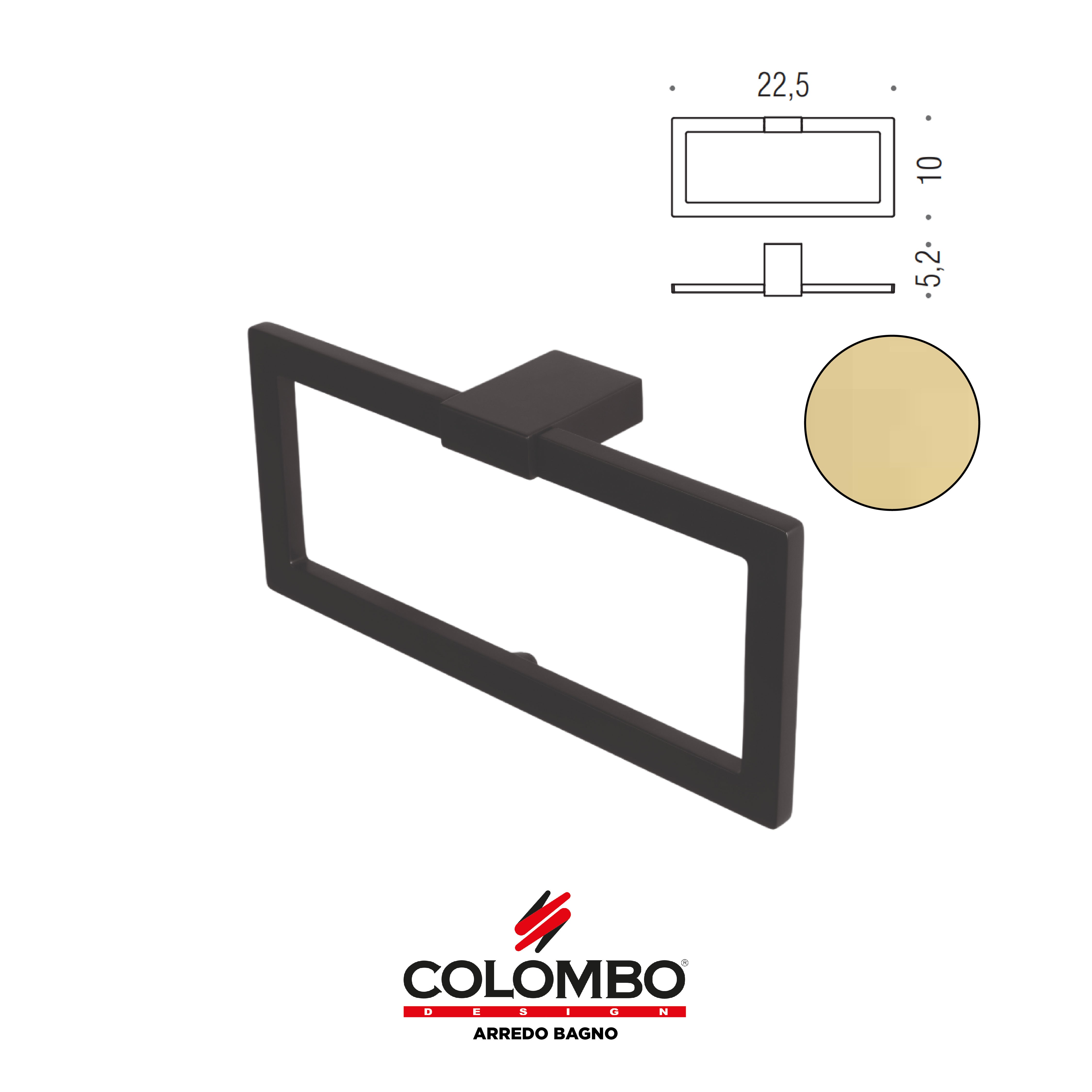 MiniQ Porta salvietta ad anello -  Colombo design arredo bagno - Imhoff Handles