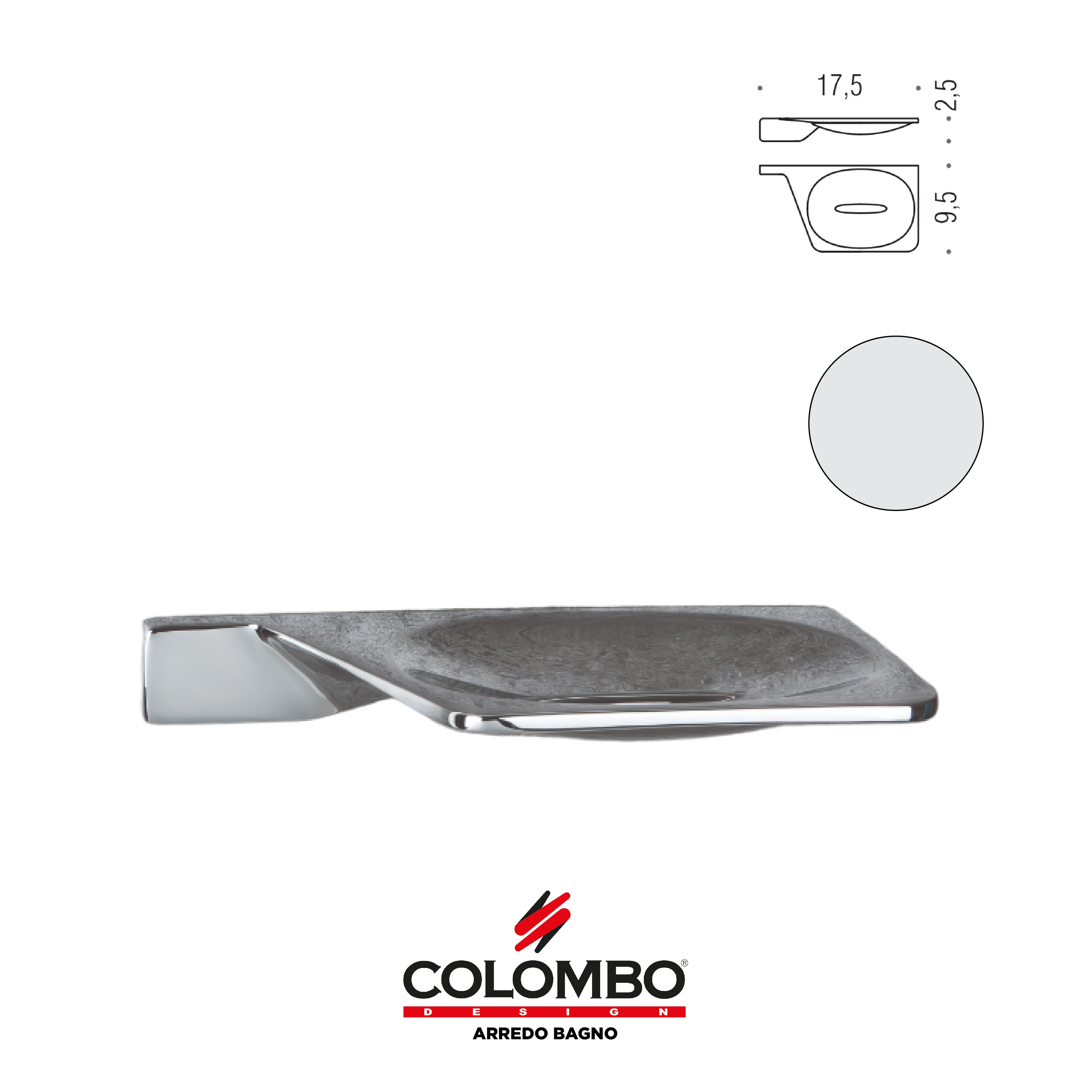 Alizé Porta sapone destro - Colombo design arredo bagno - Imhoff Handles