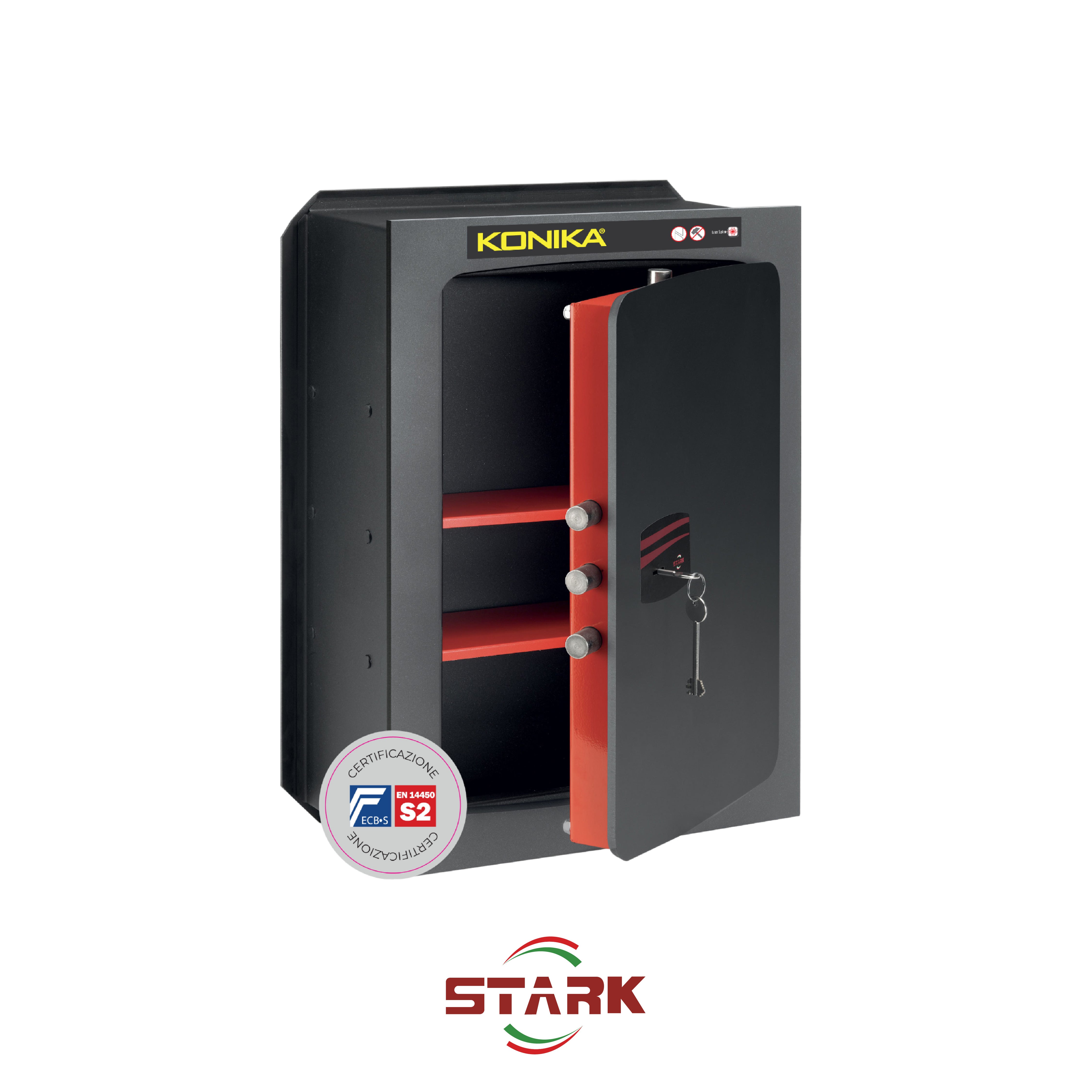 KONIKA Stark safes - S2 Certified Wall Safe Series 1200CE model 1207PCE