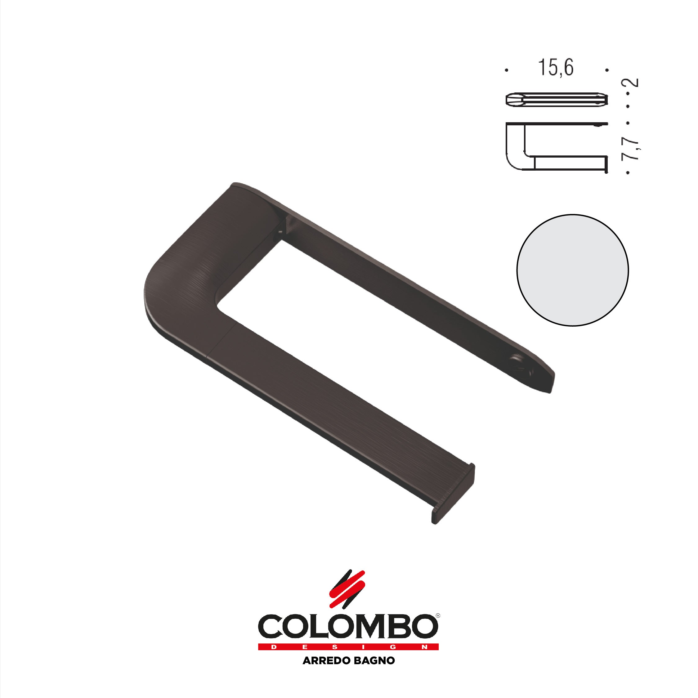 Trenta porta rotolo reversibile - Colombo design arredo - Imhoff Handles