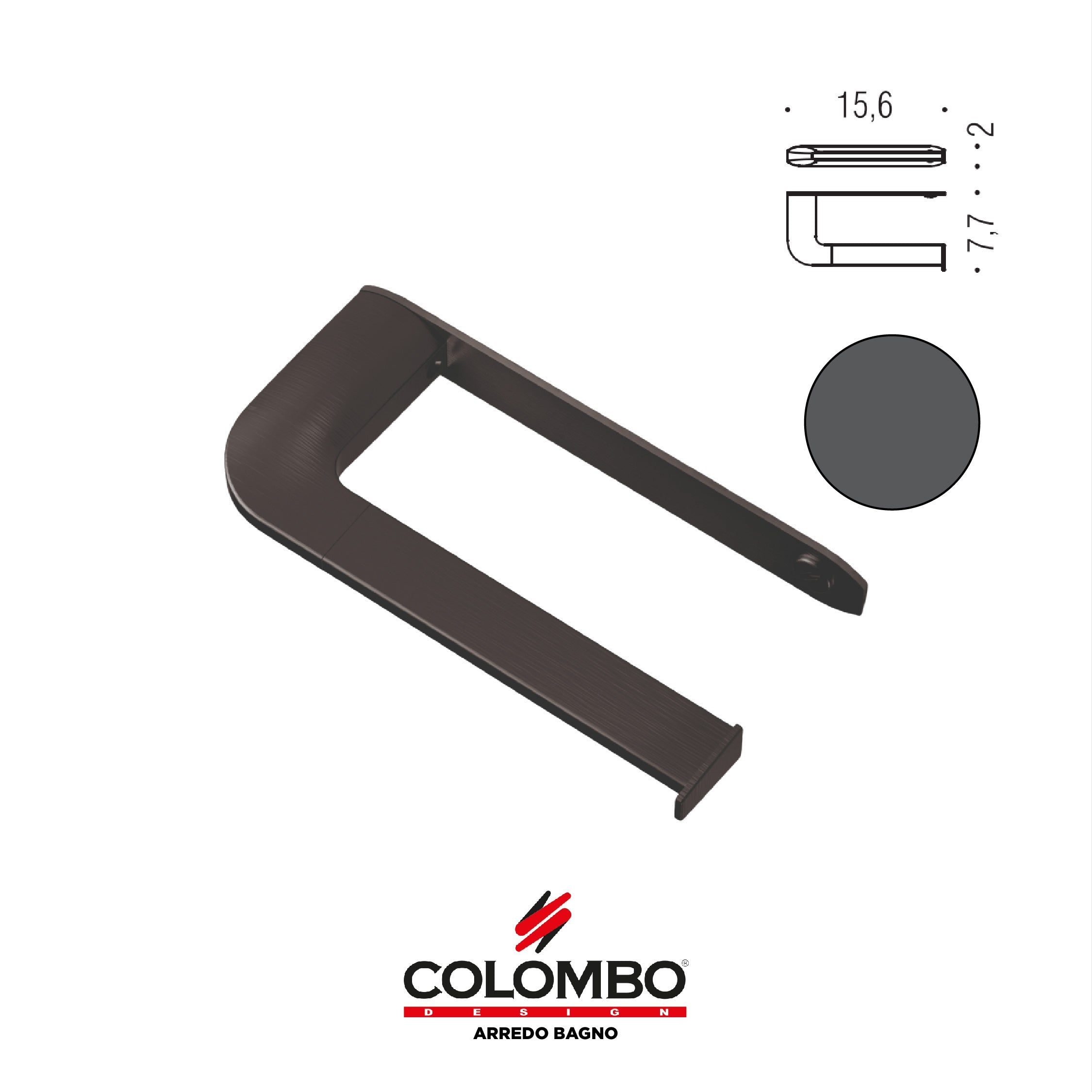 Trenta porta rotolo reversibile - Colombo design arredo - Imhoff Handles