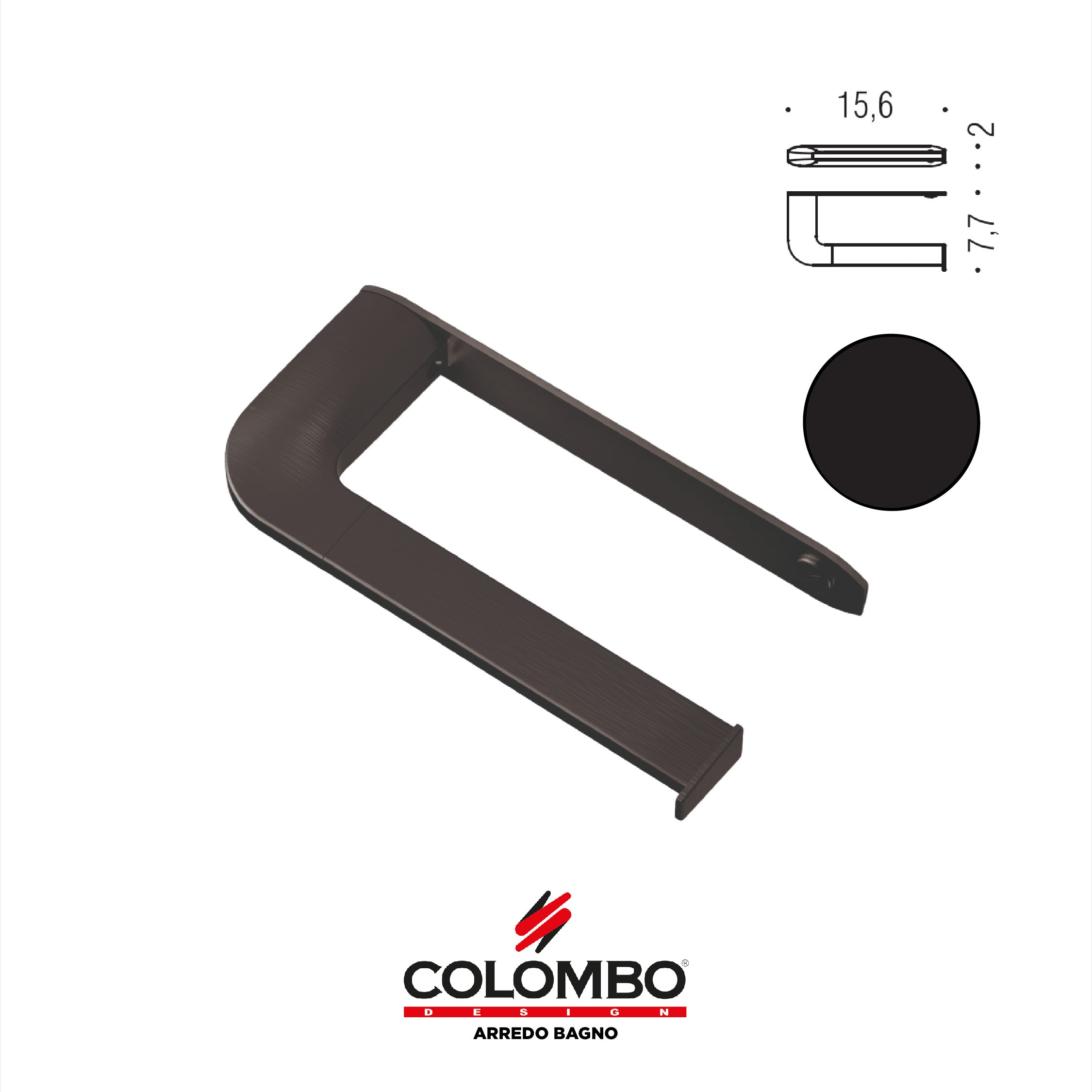 Trenta porta rotolo reversibile - Colombo design arredo - Imhoff Handles