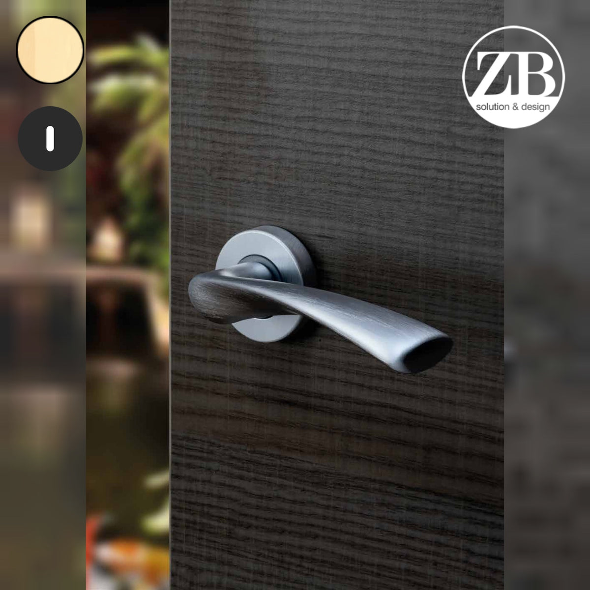 ZB - Maniglie Ala - Maniglia per porta interna - OTO - Ottonato / Tonda / Patent