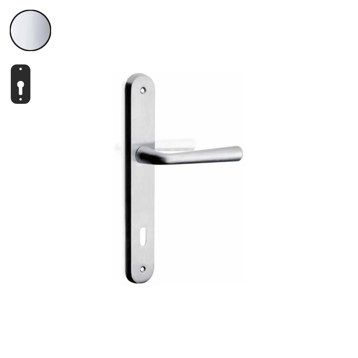 ZB - Maniglie Aster - Maniglia per porta interna - CRL - Cromo lucido / Placca 250x38 mm / Yale 85