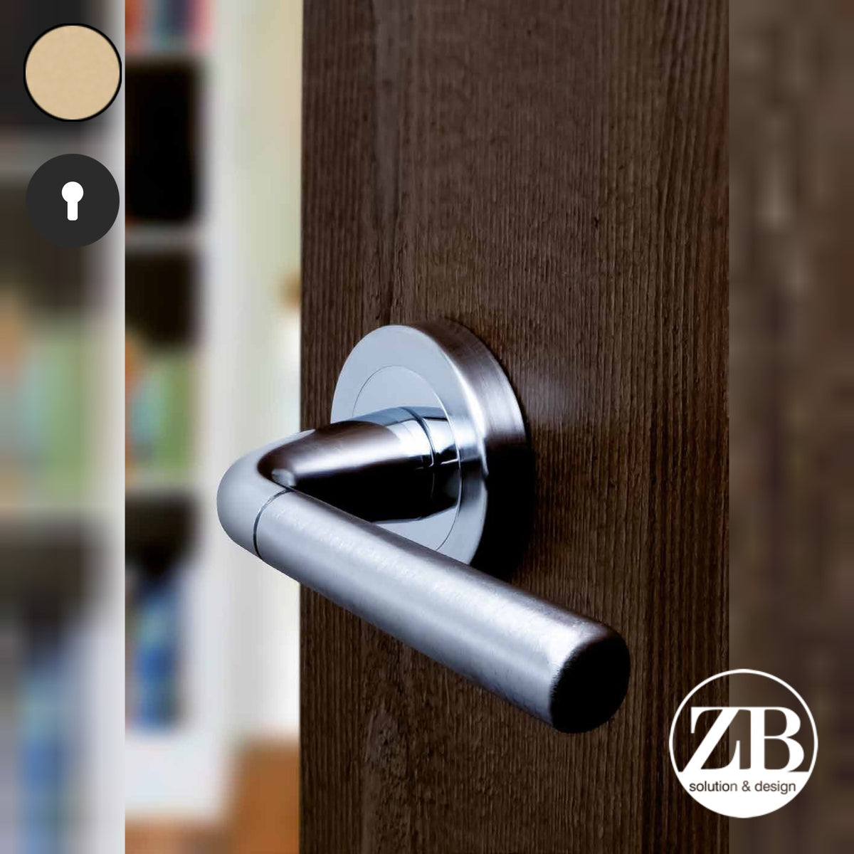 ZB - Maniglie Aster - Maniglia per porta interna - OSV - Ottone satinato verniciato / Tonda / Yale