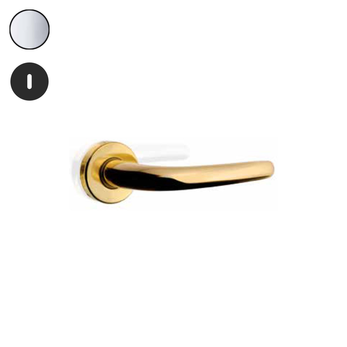 ZB - Maniglie Big Niky - Maniglia per porta interna - CRL - Cromo lucido / Tonda / Patent
