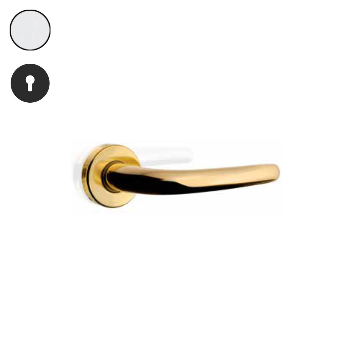 ZB - Maniglie Big Niky - Maniglia per porta interna - CRS - Cromo satinato / Tonda / Yale