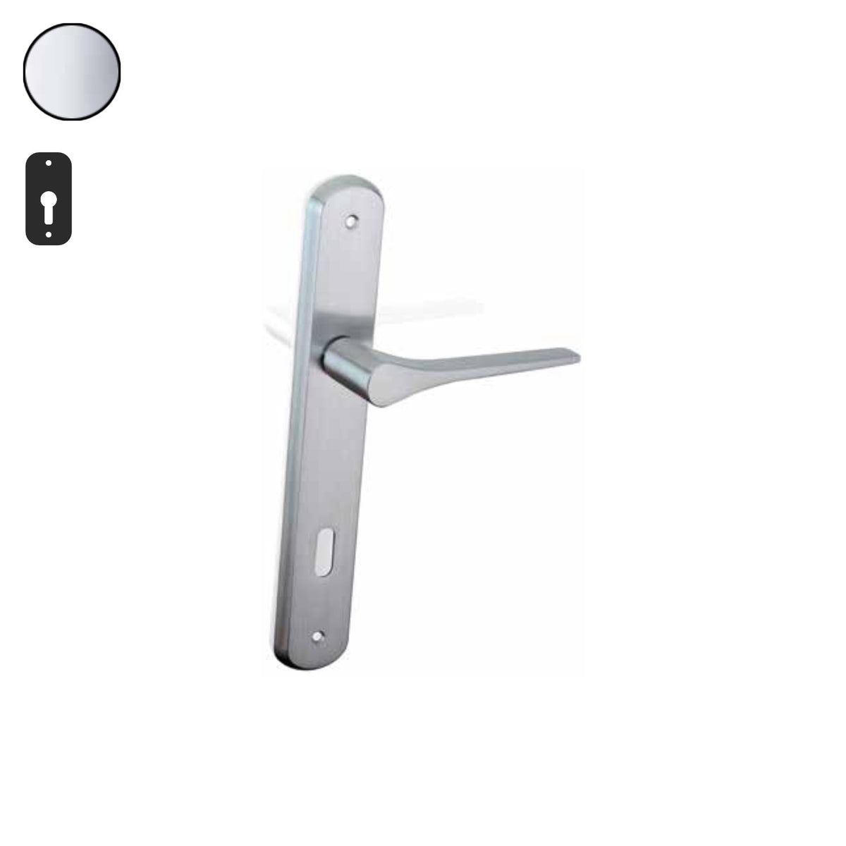 ZB - Maniglie Blade - Maniglia per porta interna - CRL - Cromo lucido / Placca 248x40 mm / Yale 85