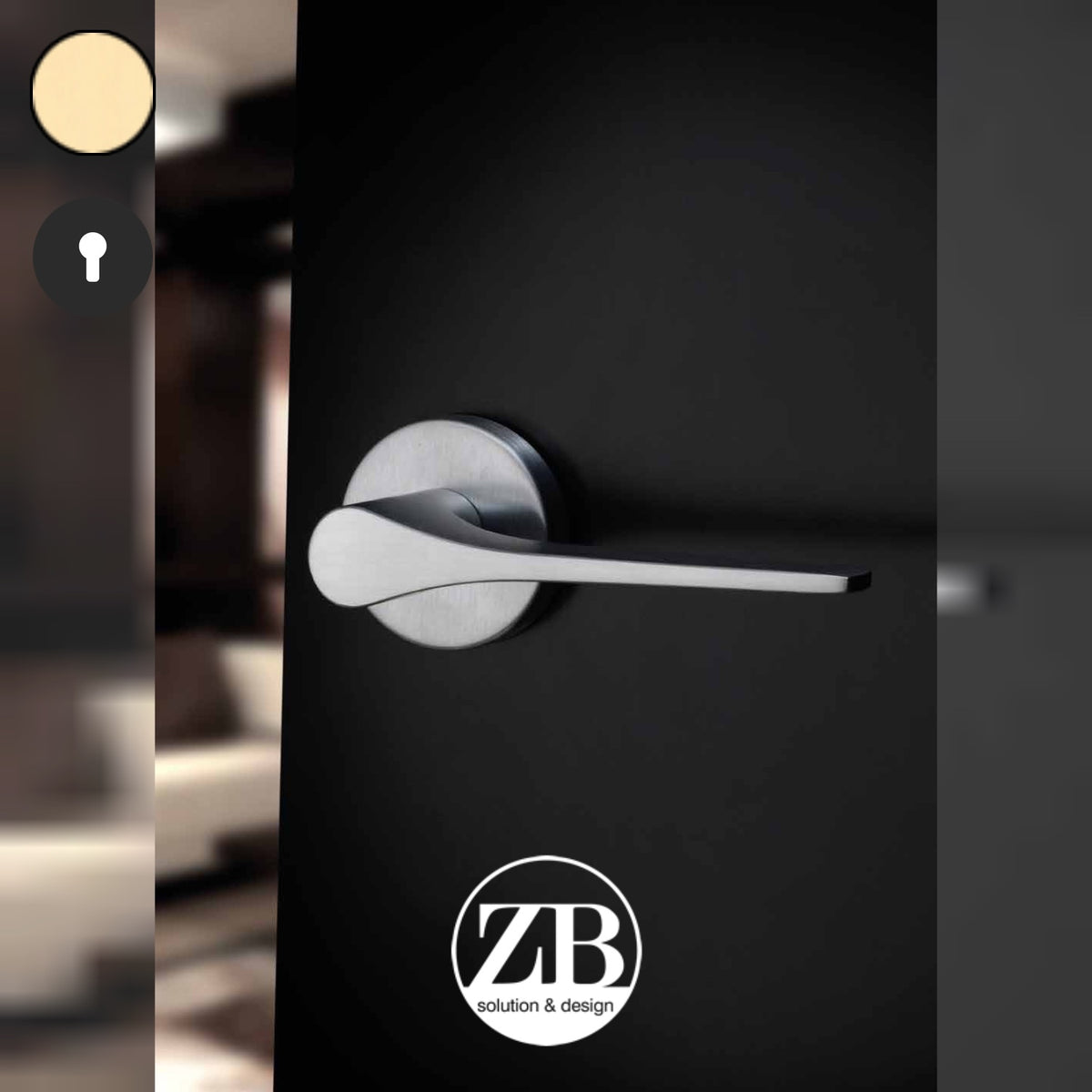 ZB - Maniglie Blade - Maniglia per porta interna - OLV - Ottone lucido verniciato / Tonda / Yale