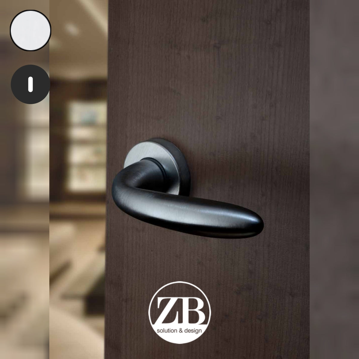 ZB - Maniglie Dedalo - Maniglia per porta interna - CRS - Cromo satinato / Tonda / Patent