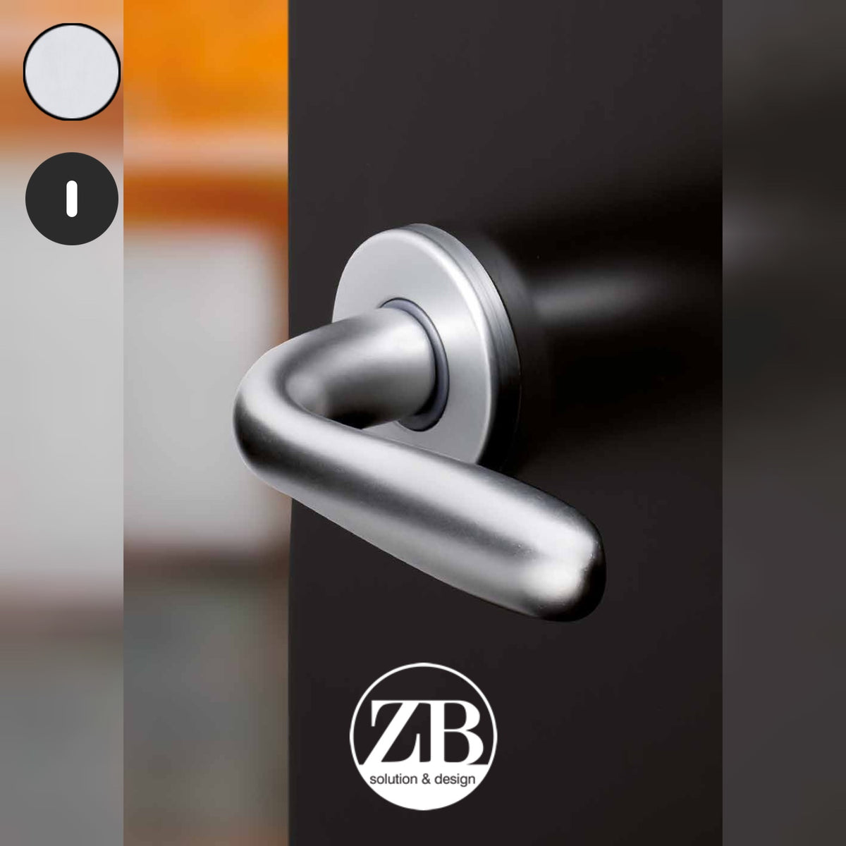 ZB - Maniglie Desy - Maniglia per porta interna - ARG - Argento F1 anodizzato / Tonda / Patent