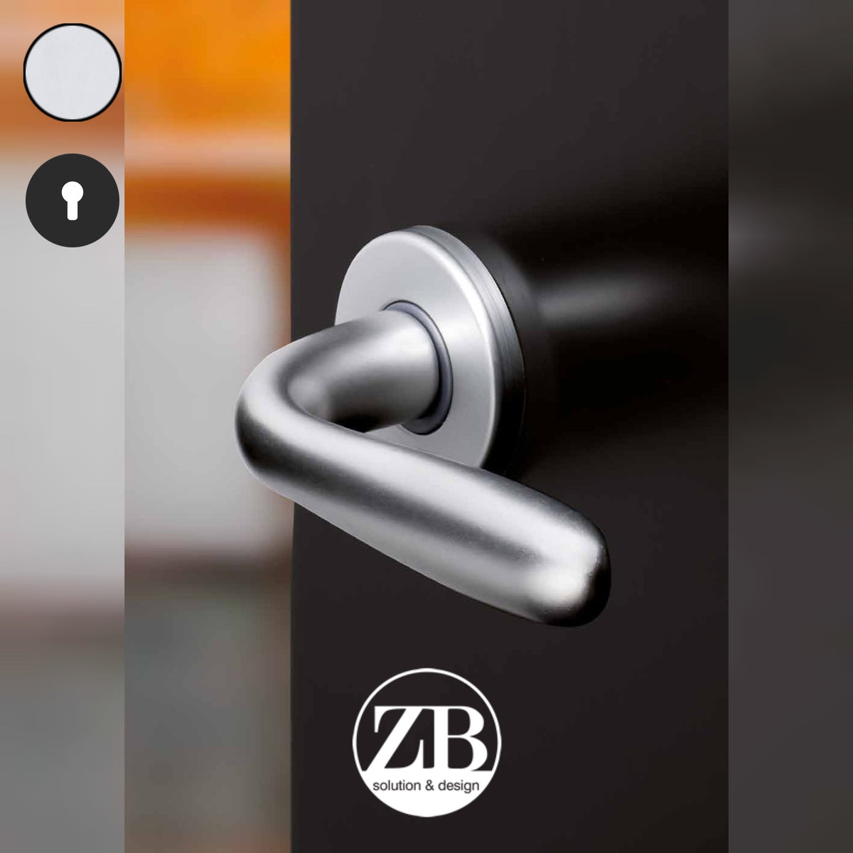 ZB - Maniglie Desy - Maniglia per porta interna - ARG - Argento F1 anodizzato / Tonda / Yale