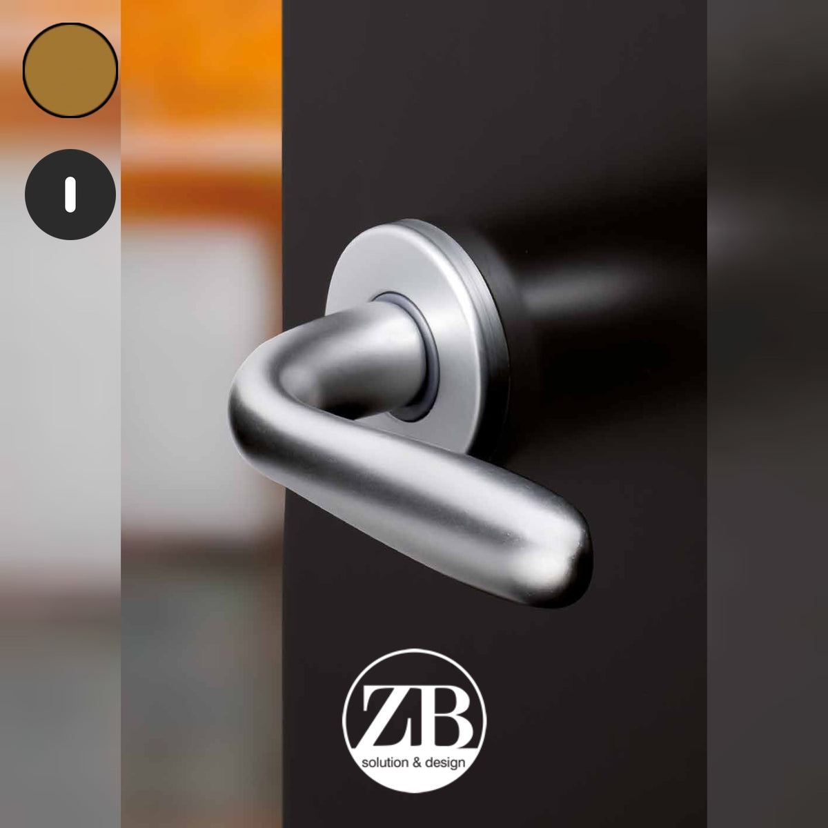 ZB - Maniglie Desy - Maniglia per porta interna - BRO - Bronzo F4 anodizzato / Tonda / Patent