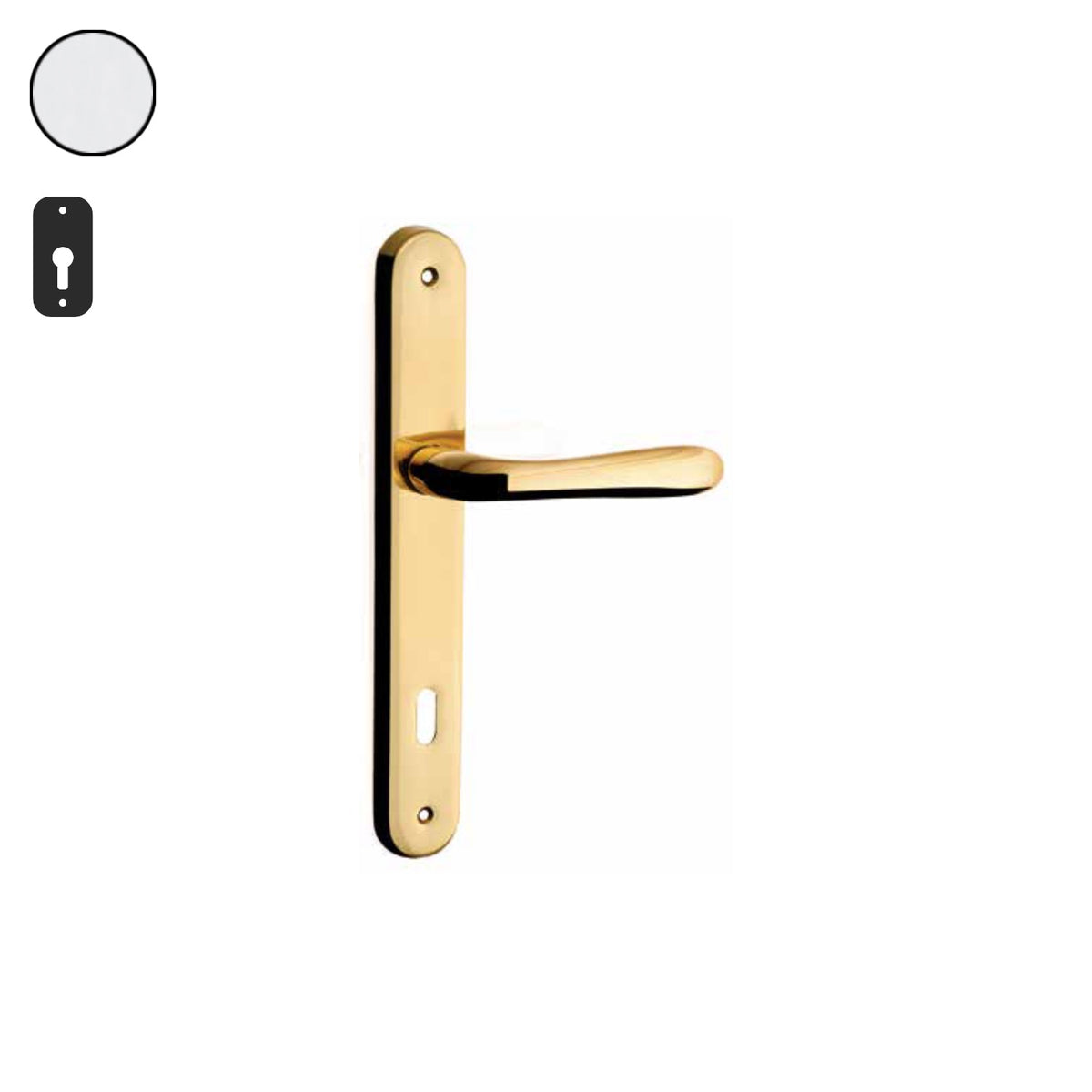 ZB - Maniglie Desy - Maniglia per porta interna - CRS - Cromo satinato / Placca 250x38 mm / Yale 85