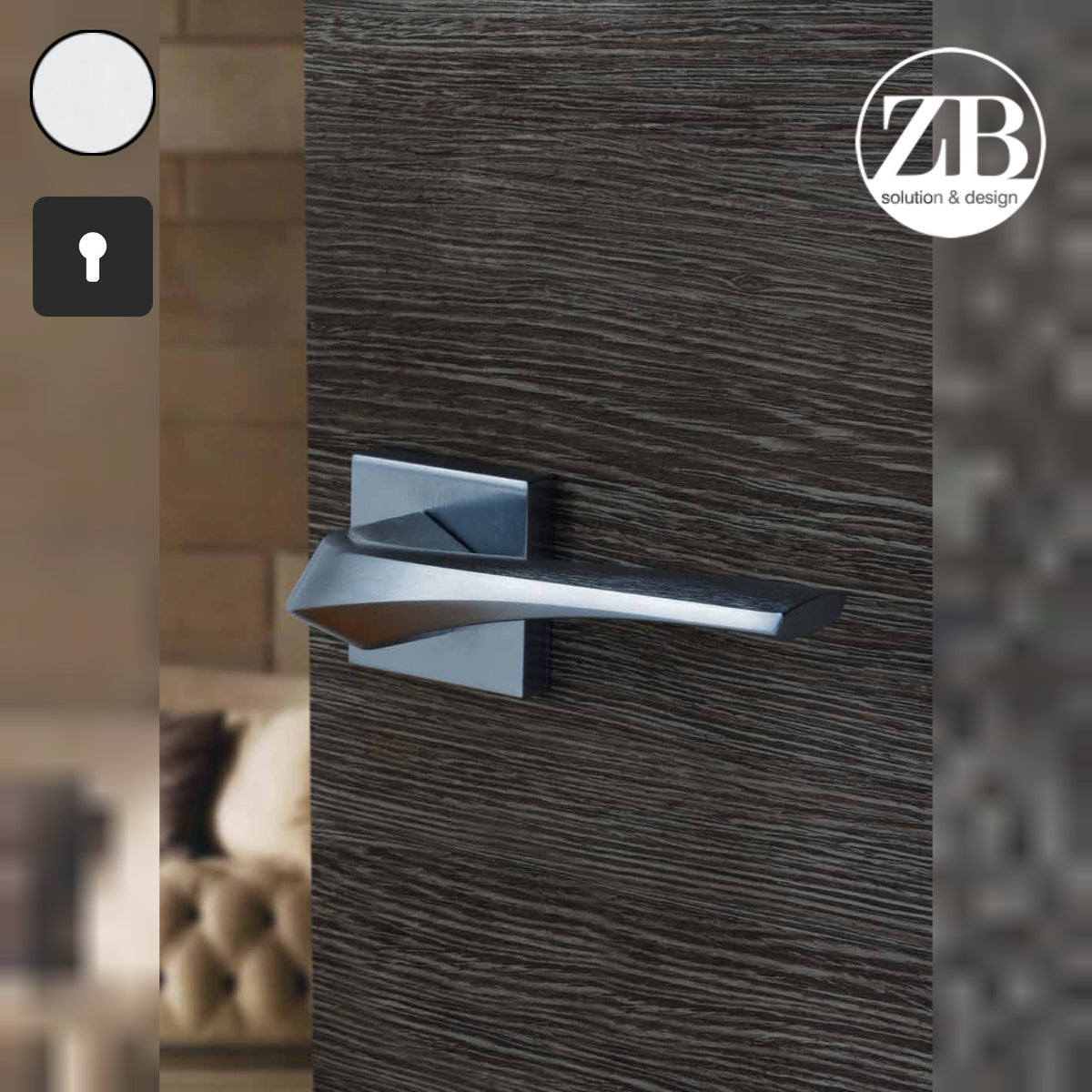 ZB - Maniglie Diana - Maniglia per porta interna - CRS - Cromo satinato / Quadra / Yale