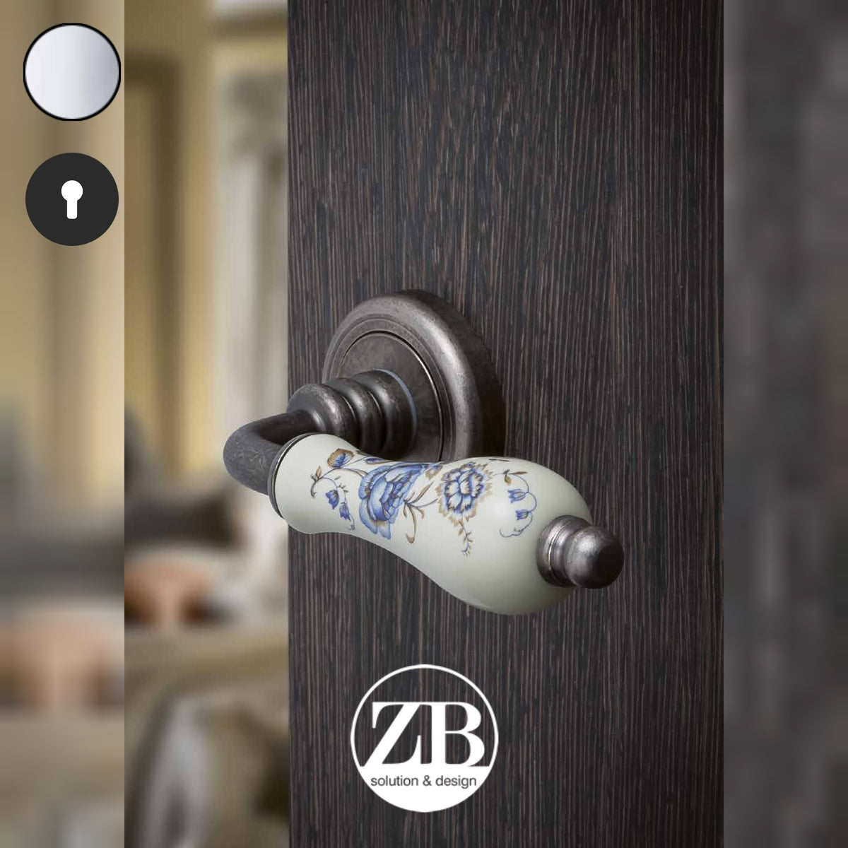 ZB - Maniglie Doge - Maniglia per porta interna - CRL - Cromo lucido / Tonda / Yale