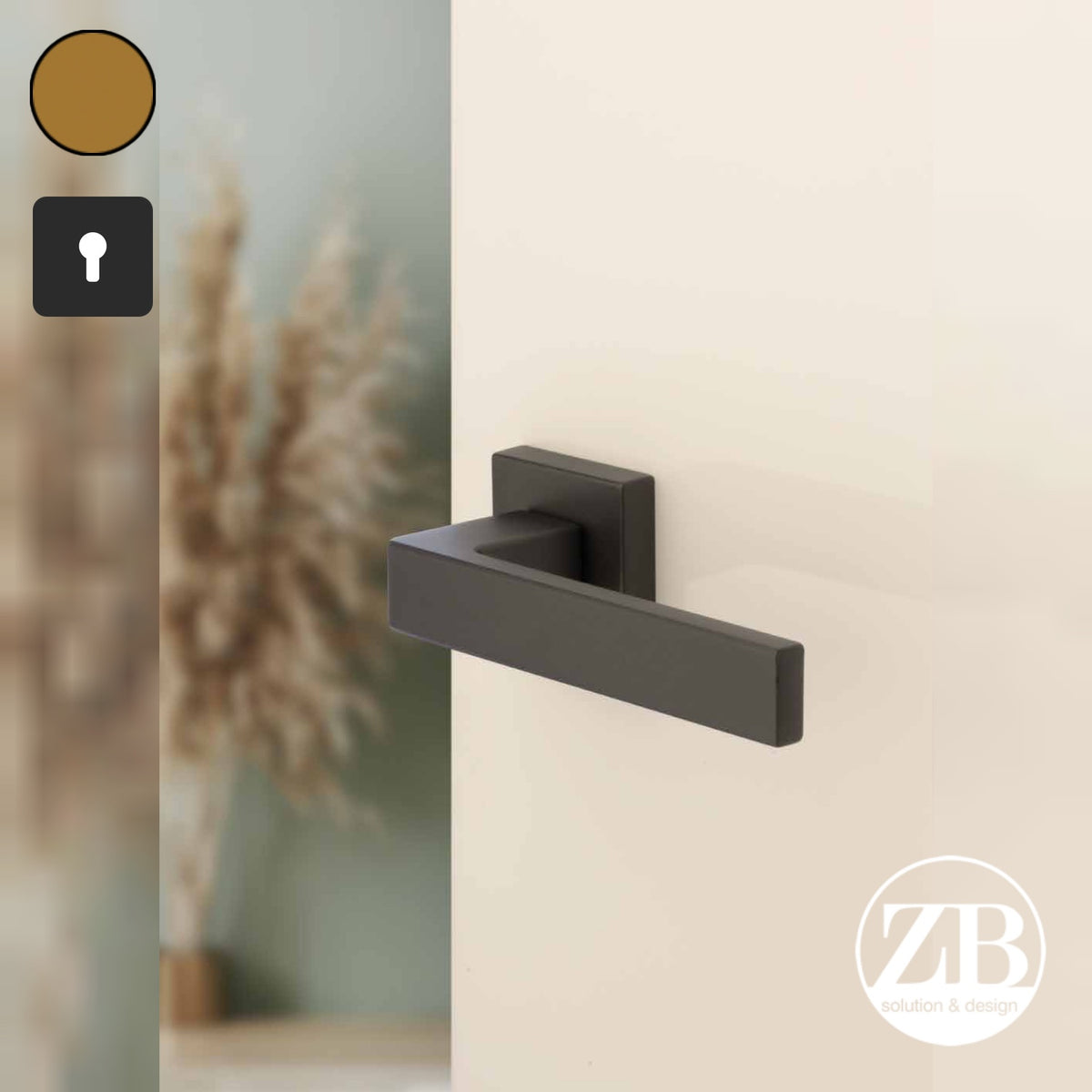ZB - Maniglie Eco Time - Maniglia per porta interna - BRO - Bronzo F4 anodizzato / Quadra / Yale