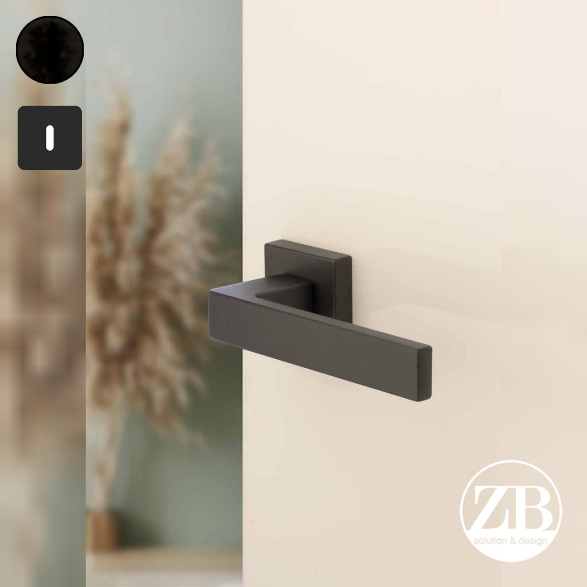 ZB - Maniglie Eco Time - Maniglia per porta interna - NOP - Nero opaco / Quadra / Patent