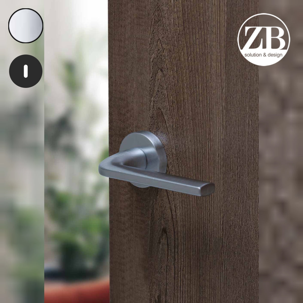 ZB - Maniglie Four - Maniglia per porta interna - CRL - Cromo lucido / Tonda / Patent
