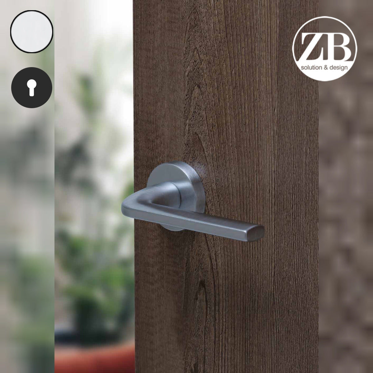 ZB - Maniglie Four - Maniglia per porta interna - CRS - Cromo satinato / Tonda / Yale