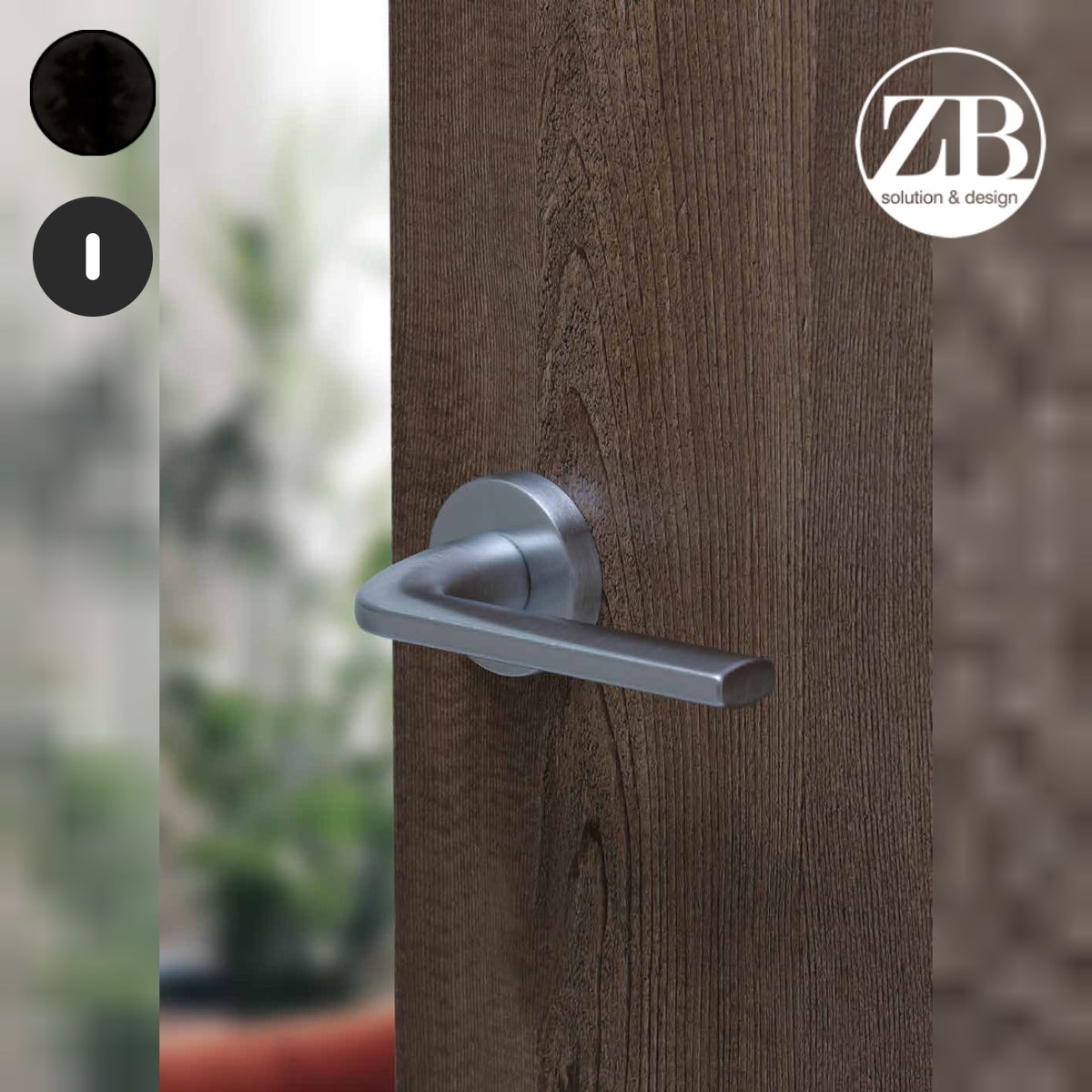 ZB - Maniglie Four - Maniglia per porta interna - NOP - Nero opaco / Tonda / Patent
