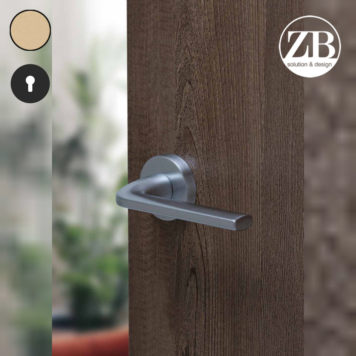 ZB - Maniglie Four - Maniglia per porta interna - OSV - Ottone satinato verniciato / Tonda / Yale
