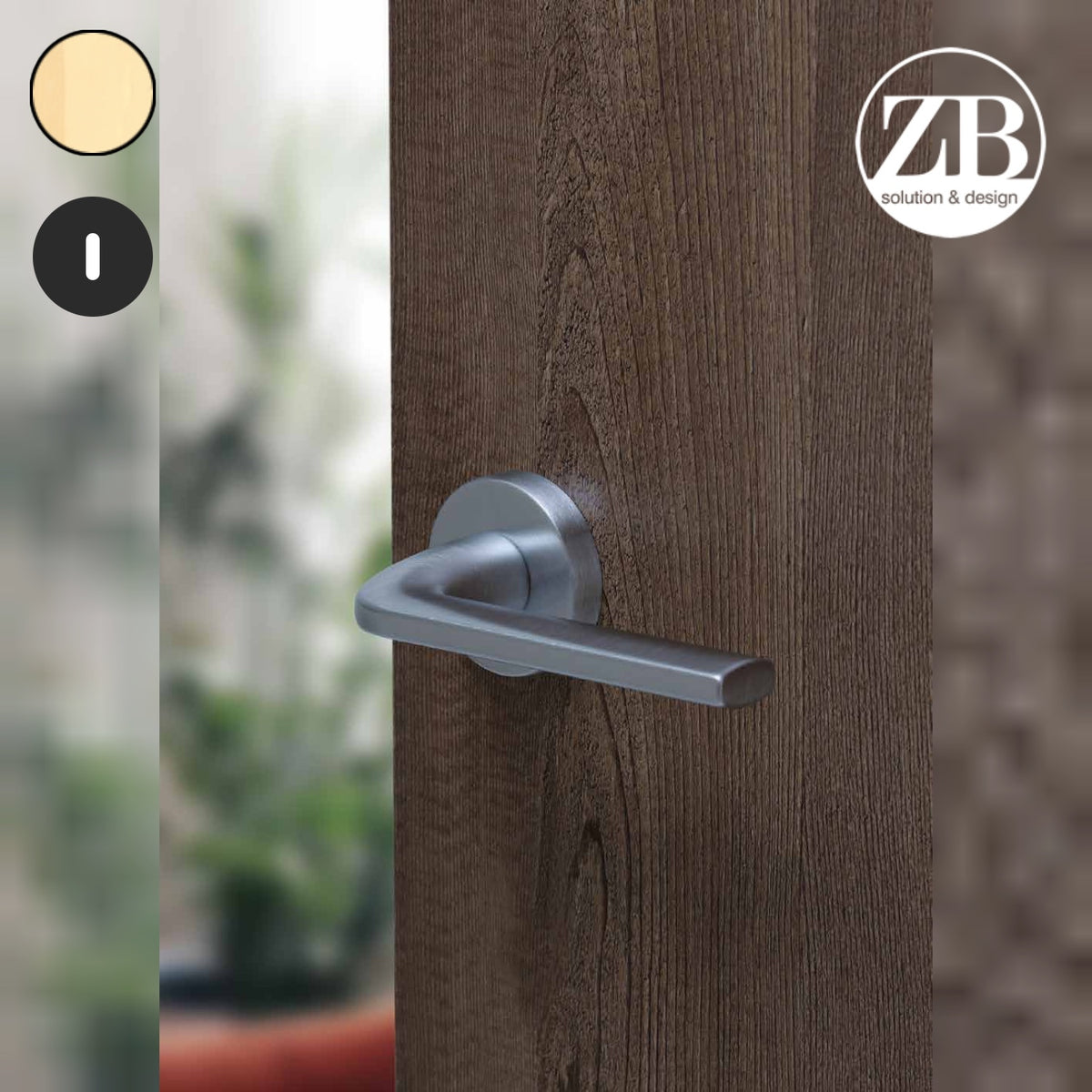 ZB - Maniglie Four - Maniglia per porta interna - OTO - Ottonato / Tonda / Patent
