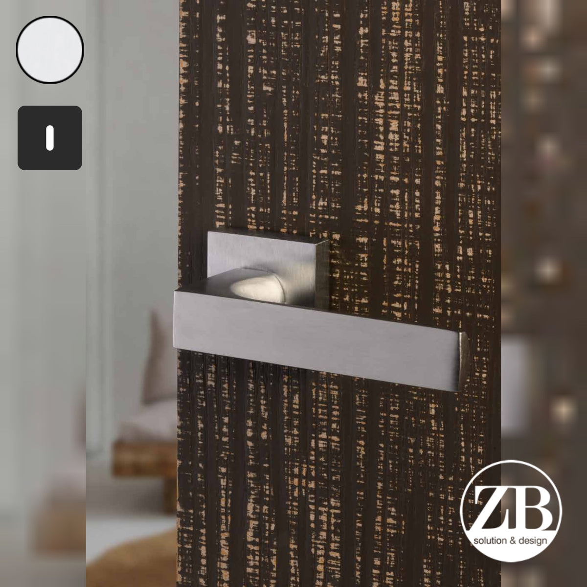 ZB - Maniglie Handy - Maniglia per porta interna - CRS - Cromo satinato / Quadra / Patent