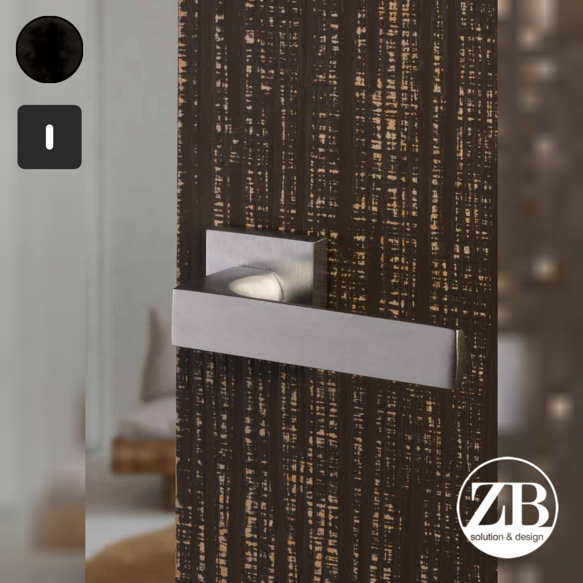 ZB - Maniglie Handy - Maniglia per porta interna - NOP - Nero opaco / Quadra / Patent