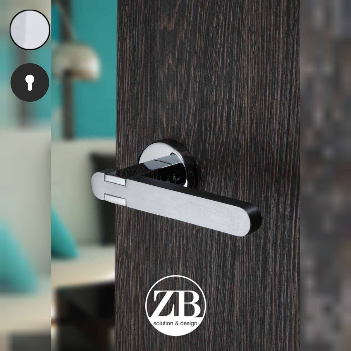 ZB - Maniglie Inside - Maniglia per porta interna - CLS - Cromo lucido / cromo satinato / Tonda / Yale
